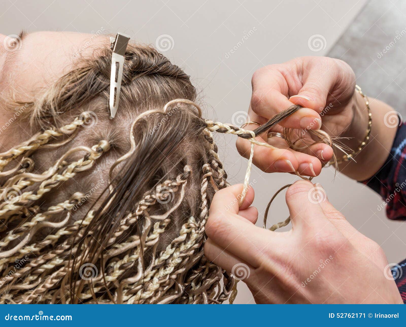 Braids Of Kanekalon Weaving Stock Image Image Of Health Hand
