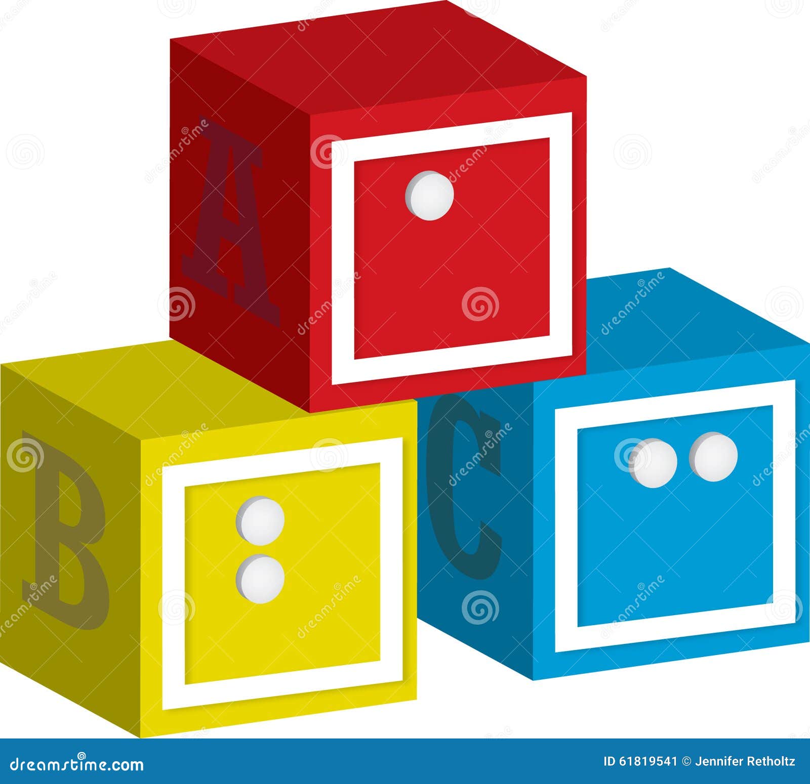 Braille ABC Blocks Background Stock Illustration - Illustration of ...