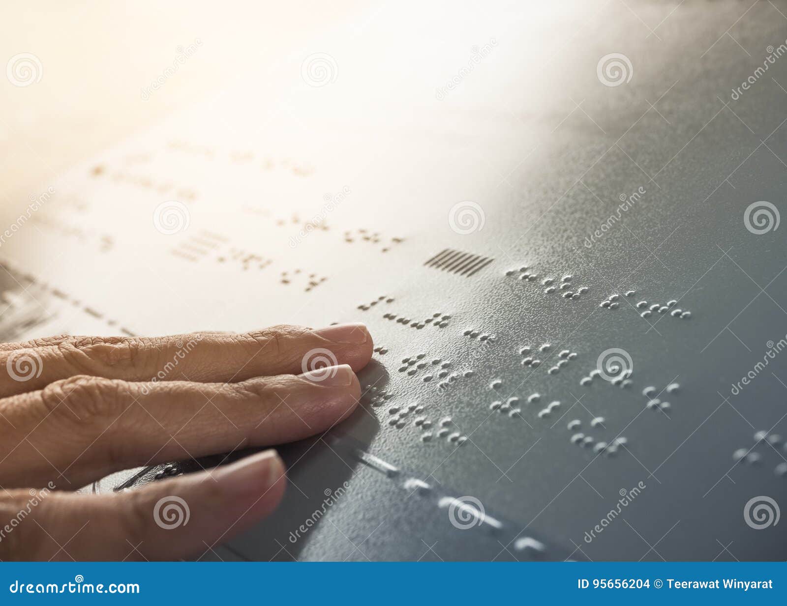 Braille Alphabet Reading Blind Communication Public Signage Stock Photo