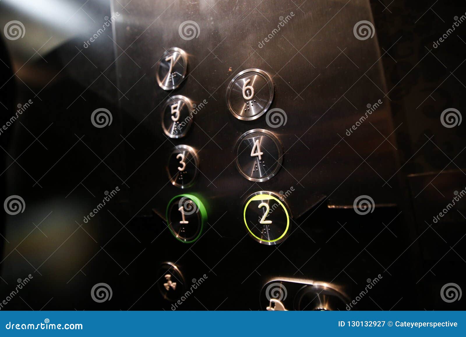 Braille Elevator Numbers Stock Image Image Of Restaurant 130132927