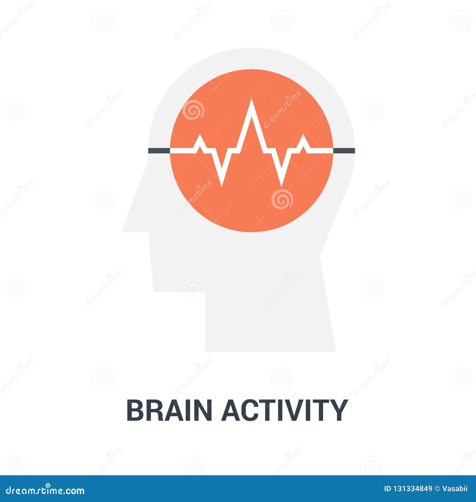 brain activity icon concept
