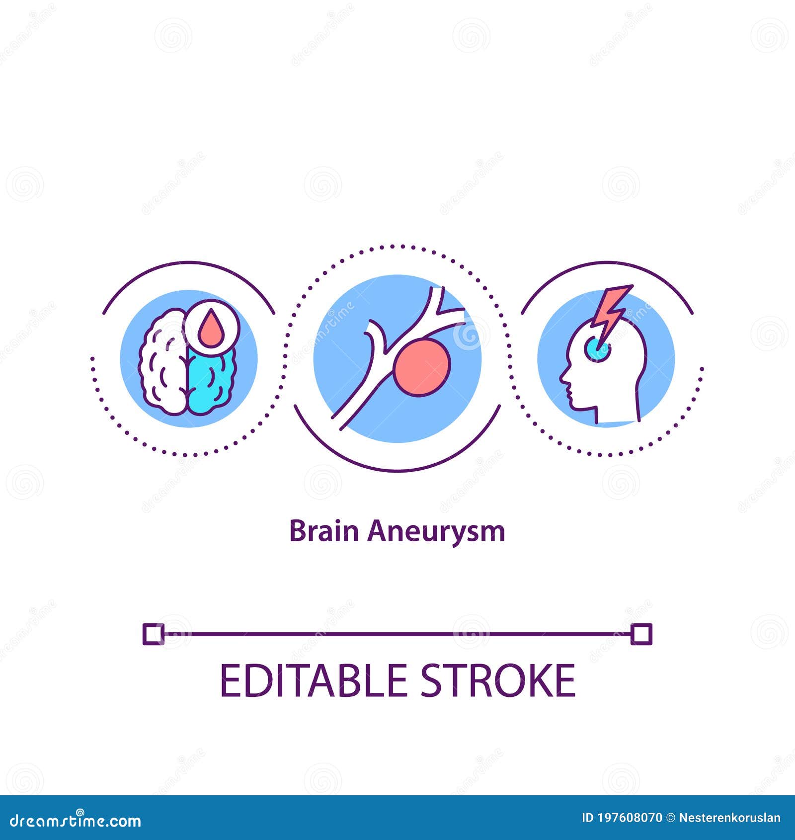 brain aneurysm concept icon