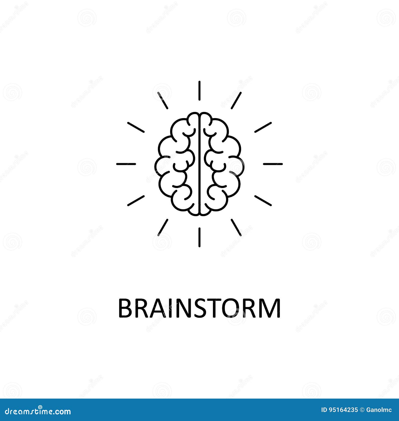 Brain, Brainstorming, Idea, Creativity Logo And Icon. Vector ...