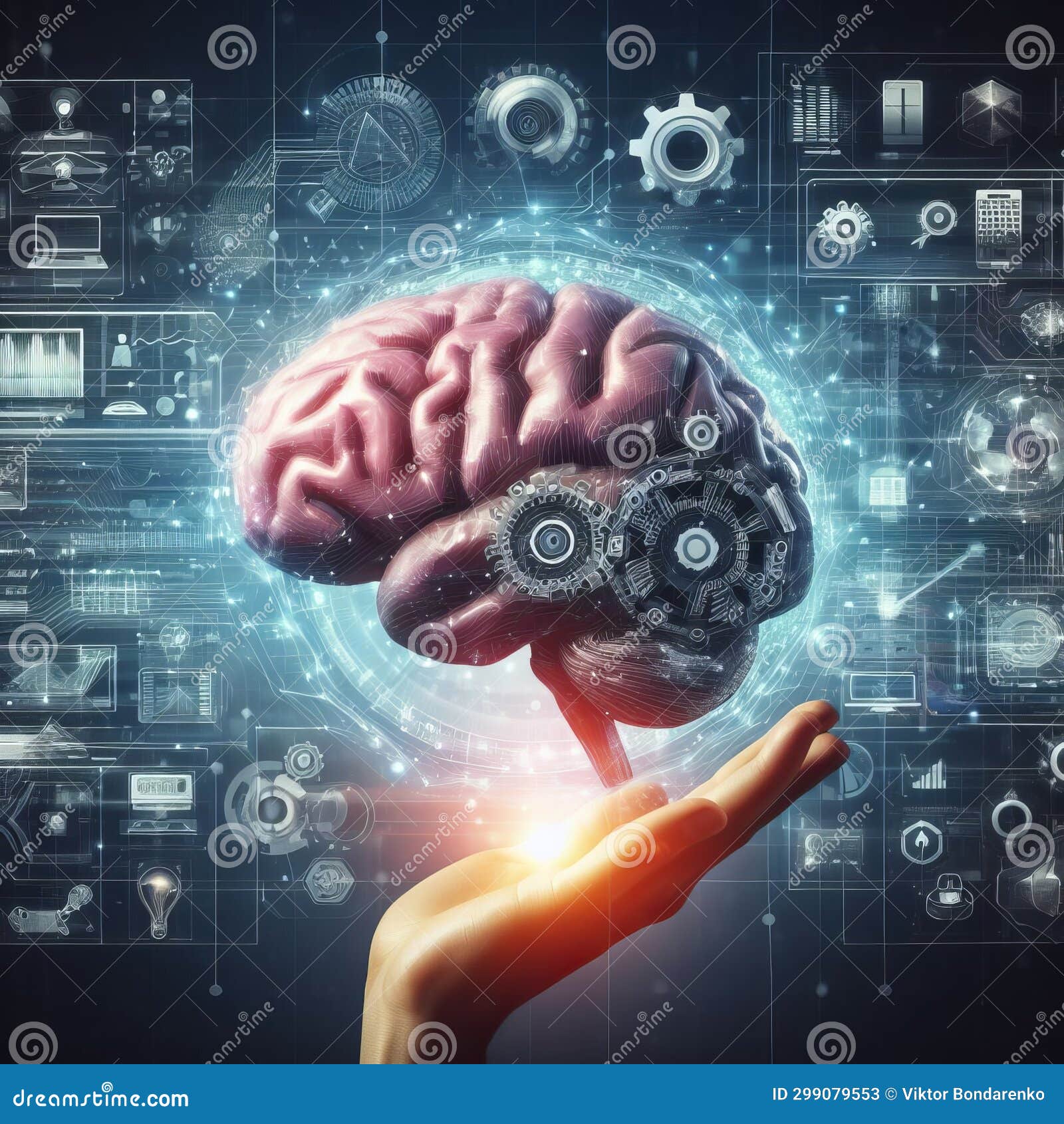 Brain in the Form of a Human Embryo with Embedded Digital Artificial