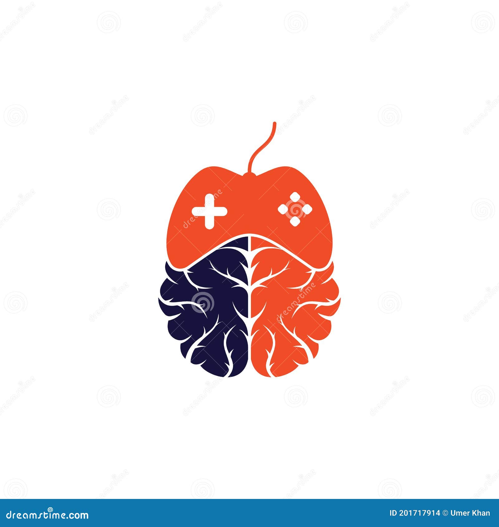 Brain Game Logo Vector Logo Design. Stock Vector Illustration of game