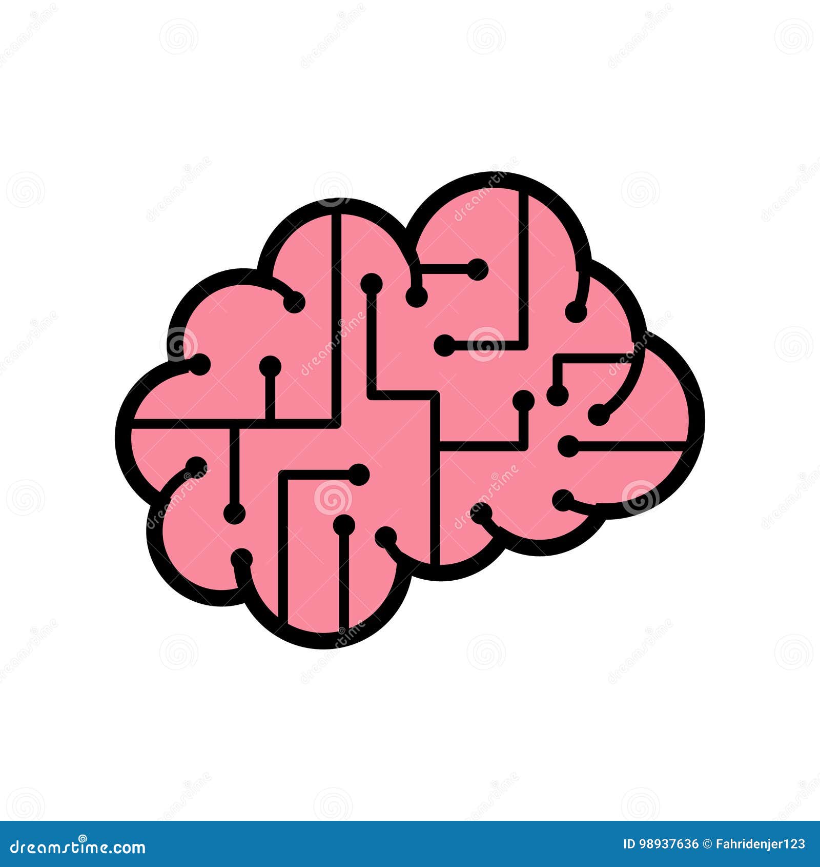 Brain Icon. El cerebro humano, icono del web Diseño