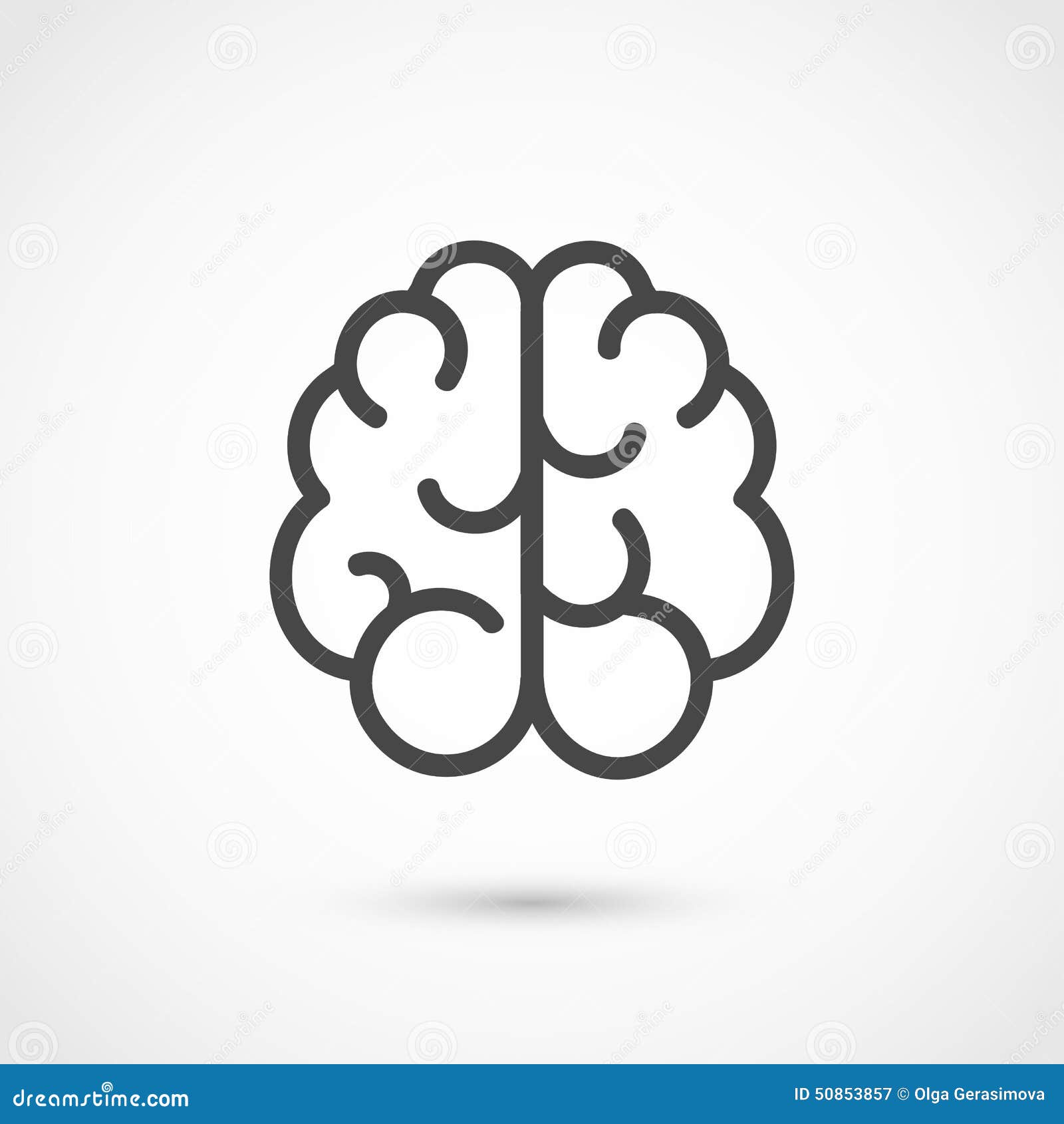 Brain Icon Isolated On White Background Stock Vector - Illustration of