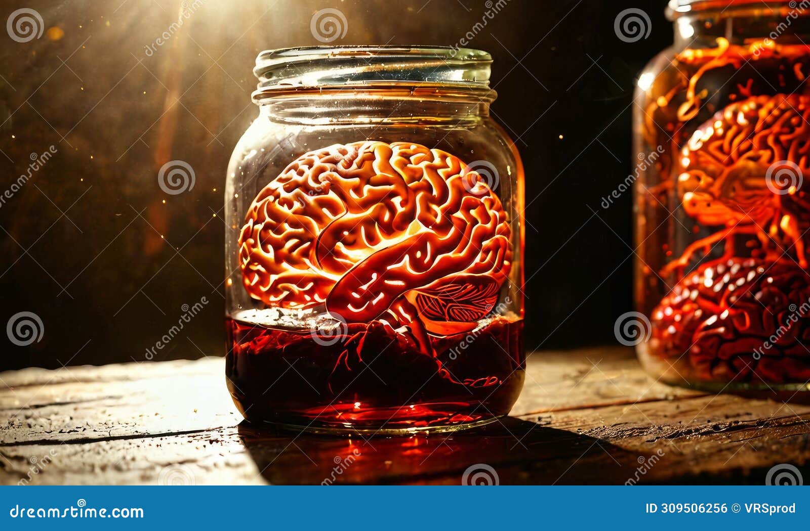 brain preservation in red