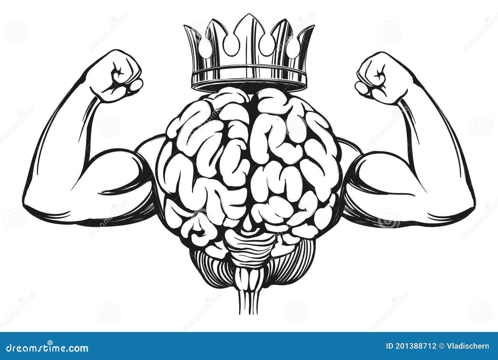Brain with Strong Hands, Brain Training, Icon Cartoon Hand Drawn Vector  Illustration Sketch Stock Vector - Illustration of graphic, human: 201388712