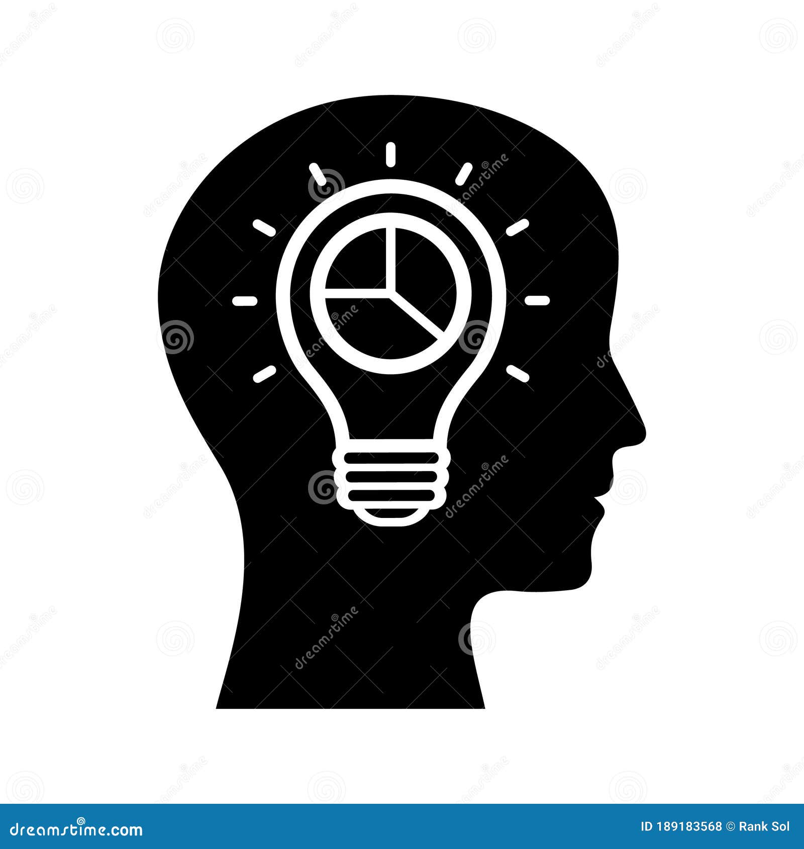 brainstorming  flat inside  icon which can easily modify or edit