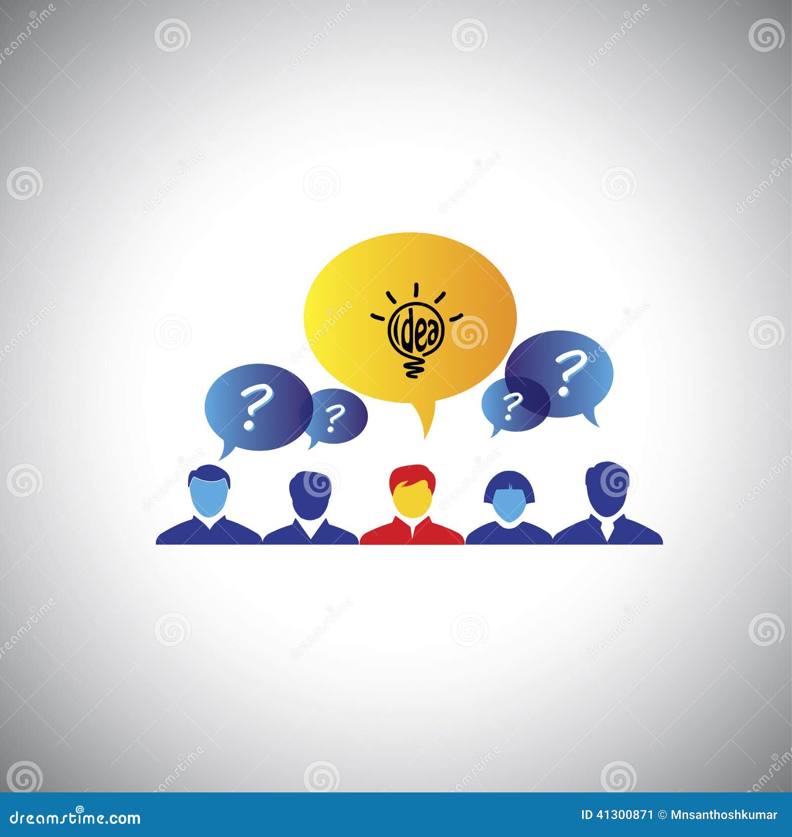 Brainstorming, Leader & Leadership, Winner with Idea - Concept V Stock