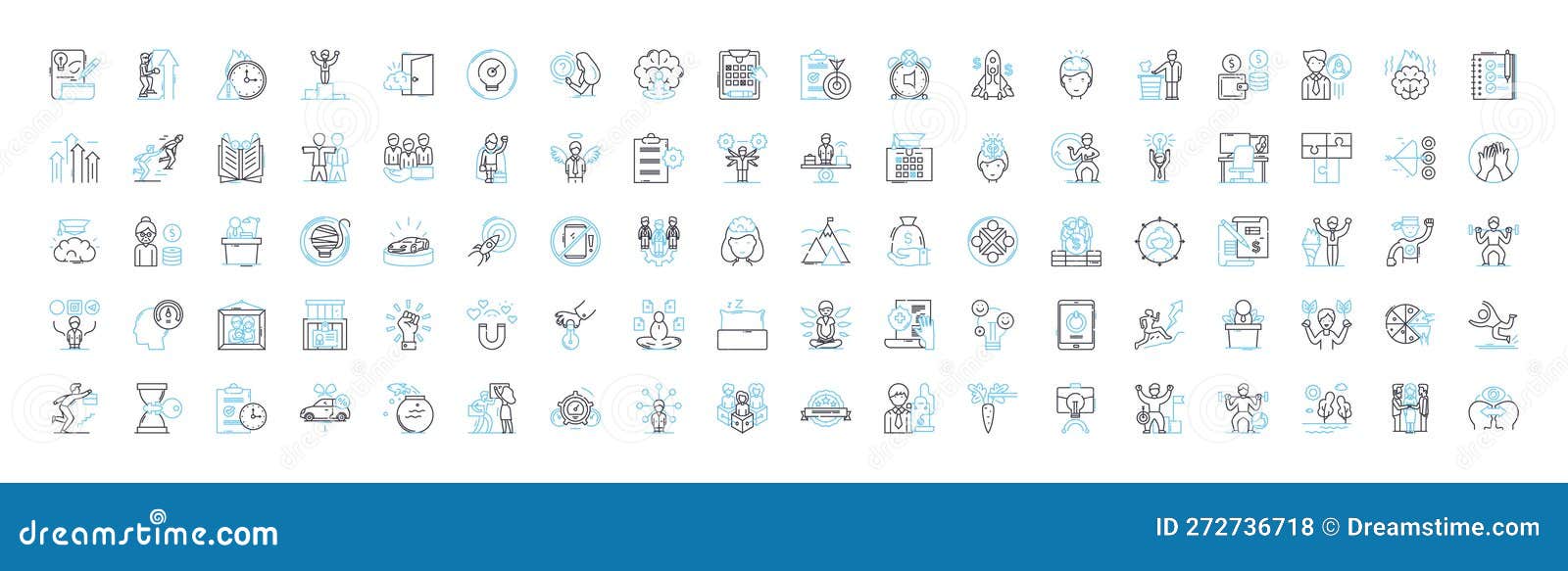 brainstorming  line icons set. ideating, brainstorming, contemplating, thinking, ponder, planning, analyzing