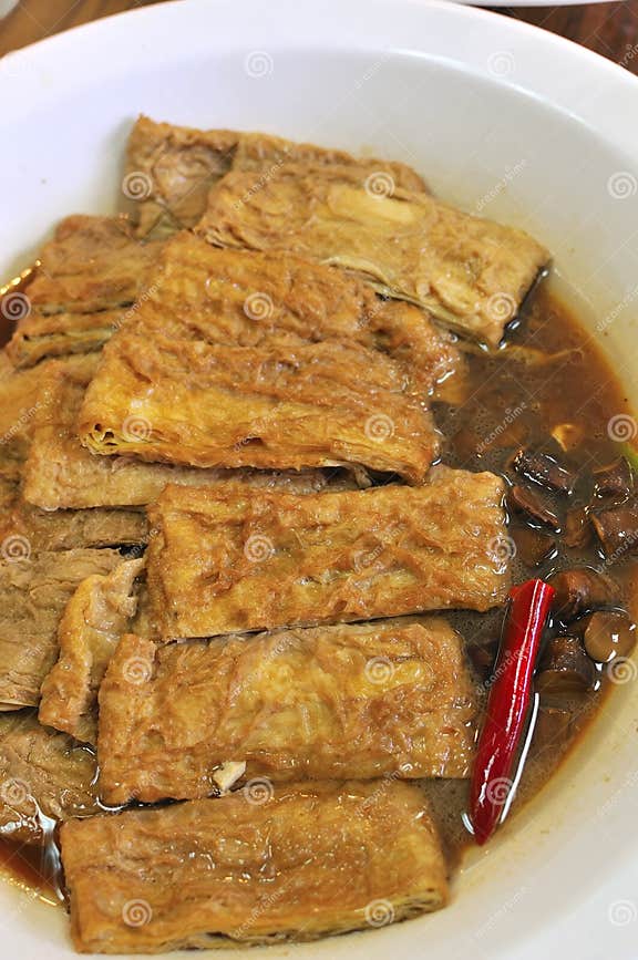 Braised bean curd skin stock photo. Image of vegetable 19654332