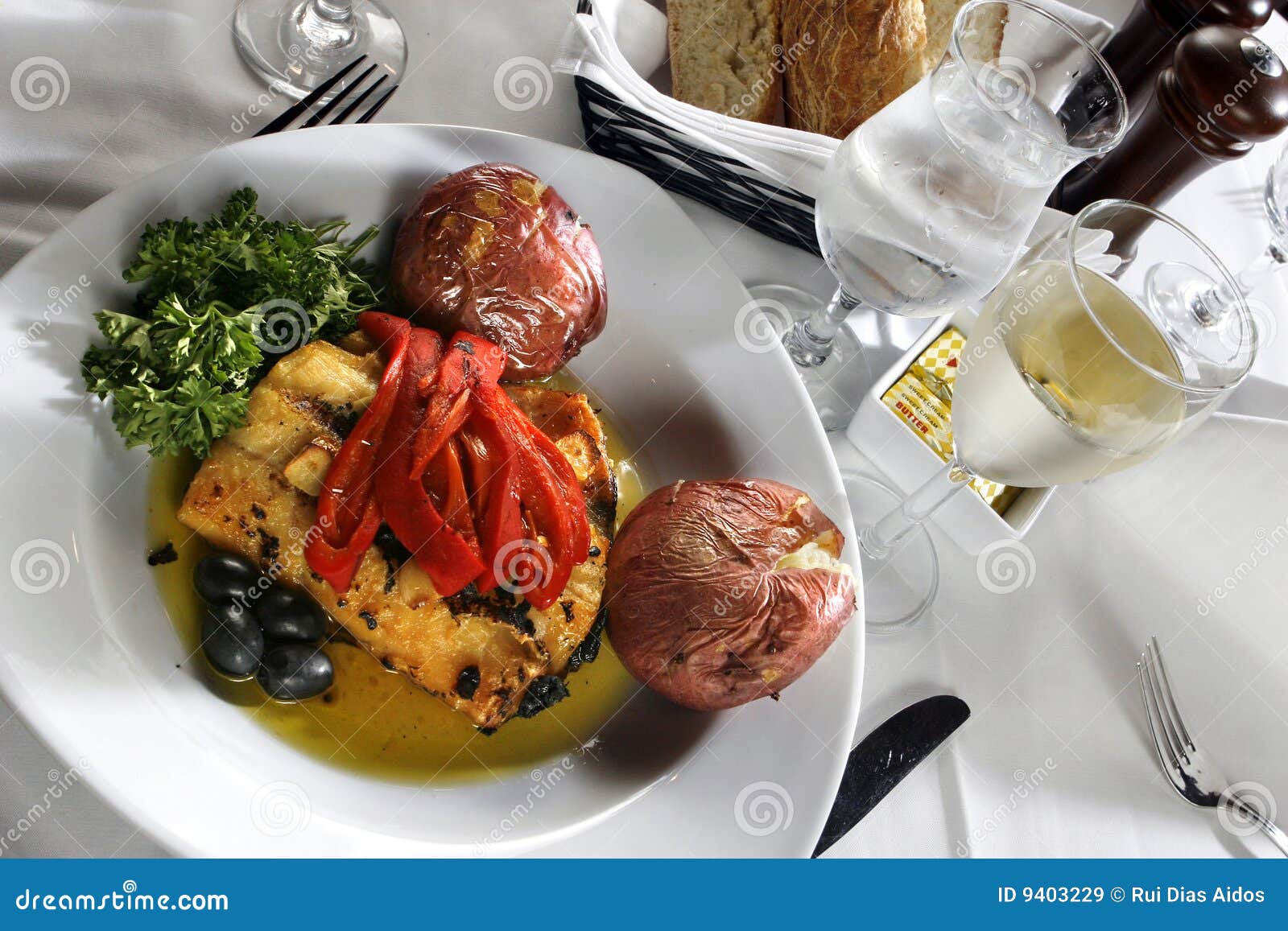 Braised cod fish stock image. Image of culinary, garlic 9403229