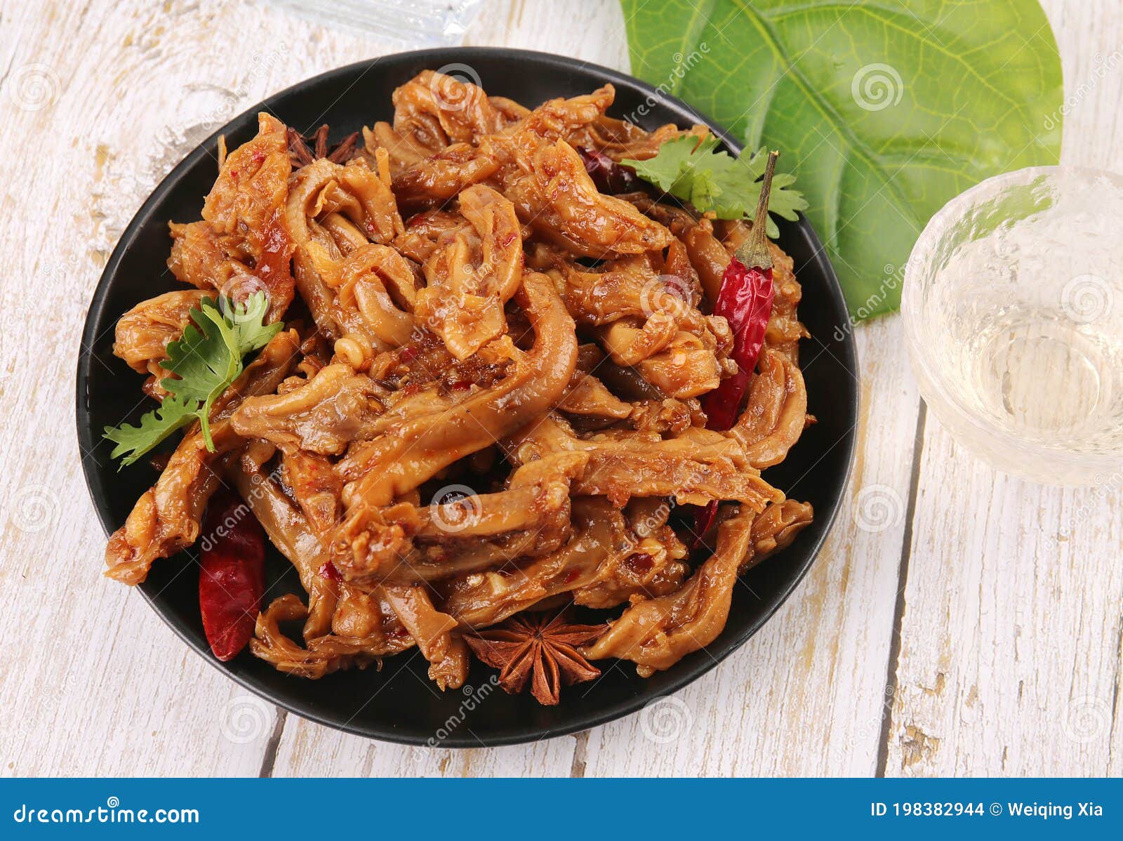 Braised Duck In A White Dish Served With Sauce RoyaltyFree Stock