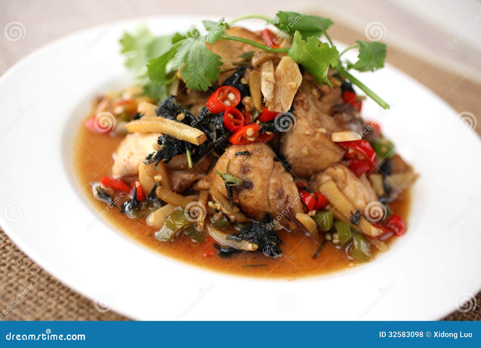 Braised Fish stock photo. Image of cuisine, food, detail 32583098