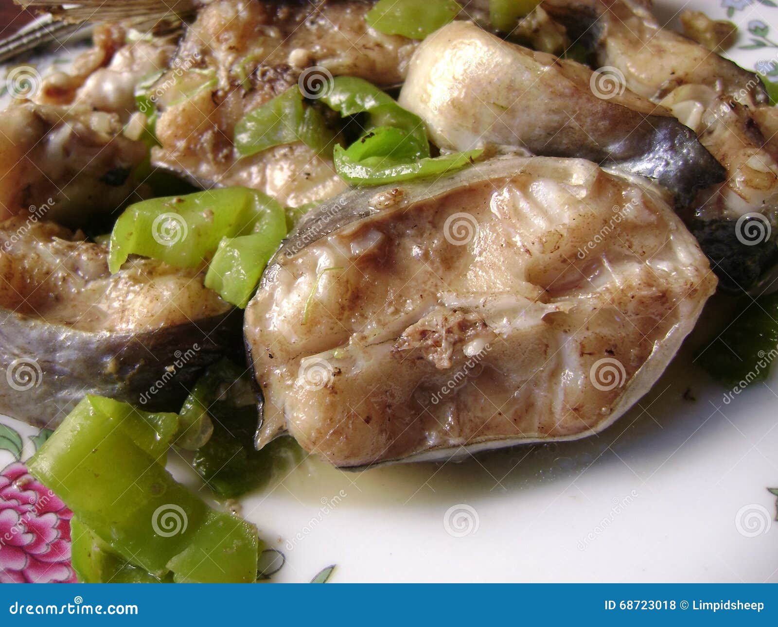 Braised fish fillet stock photo. Image of eating, diet 68723018
