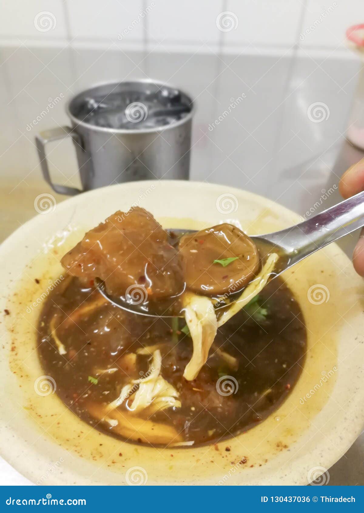 Braised Fish Maw in Red Gravy Stock Photo Image of fish, background 130437036