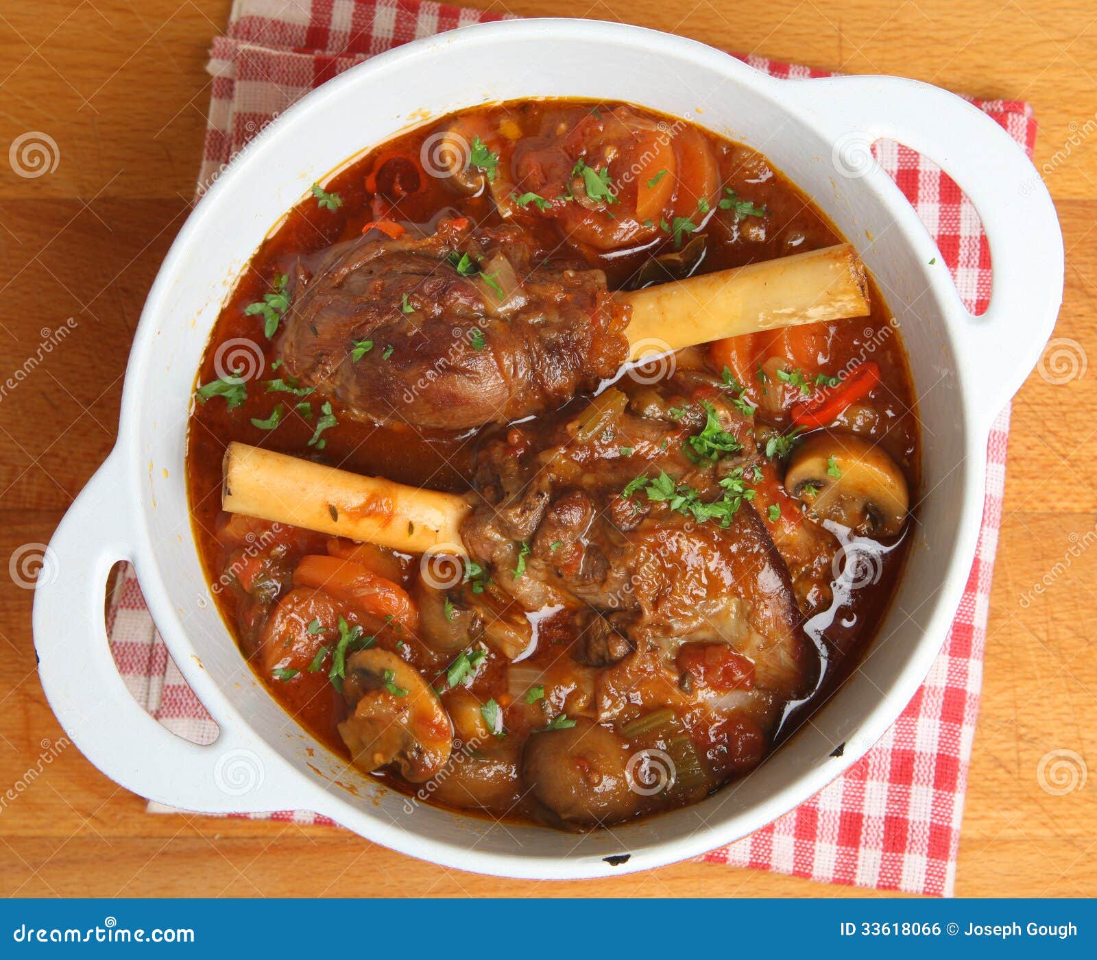 Braised Lamb Shanks in Casserole Dish Stock Photo Image of cuisine