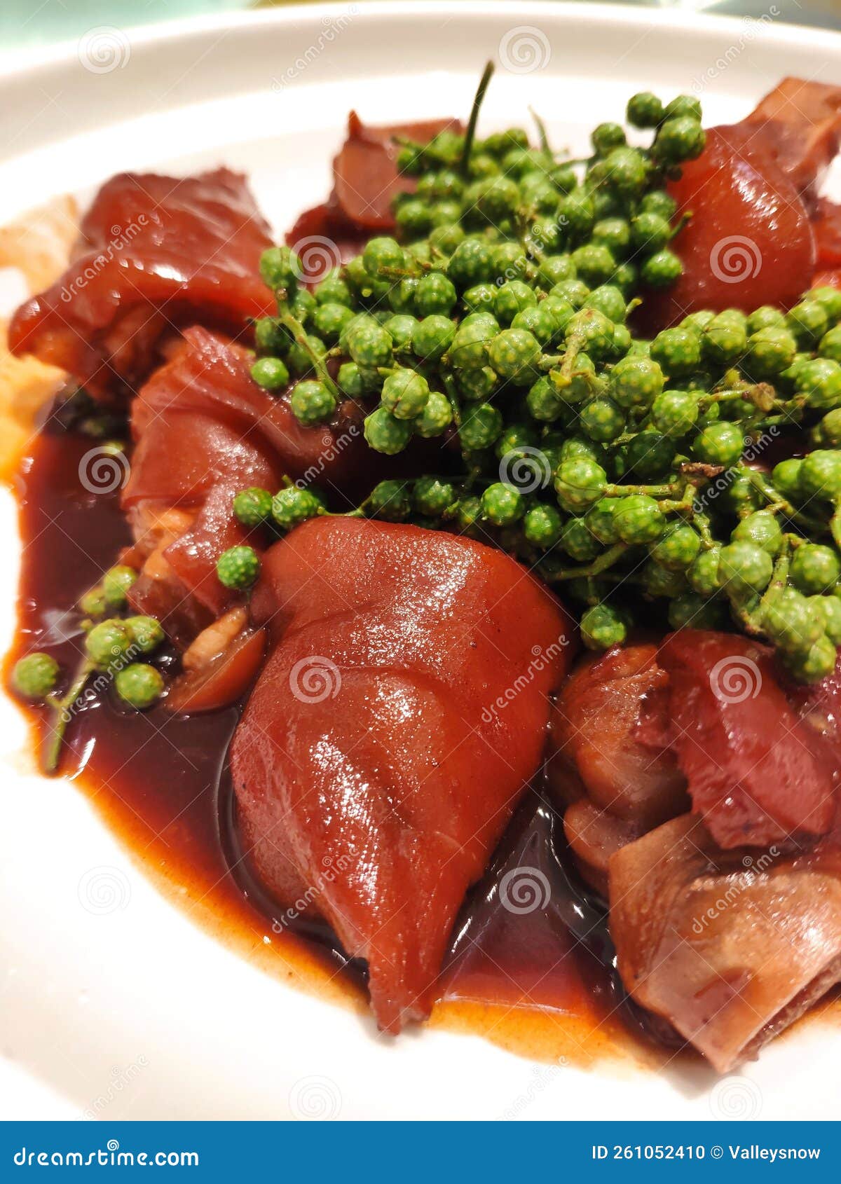 Braised Pig Feet in Brown Sauce Stock Photo Image of gourmet, fried