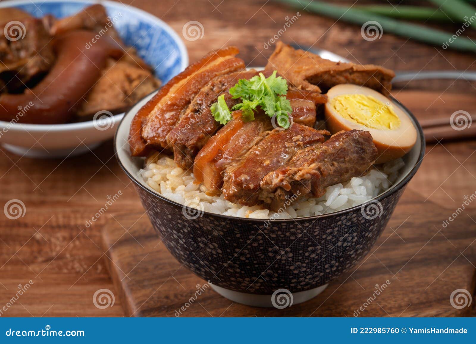 Braised Pork Belly Over Cooked Rice, Famous and Delicious Street Food