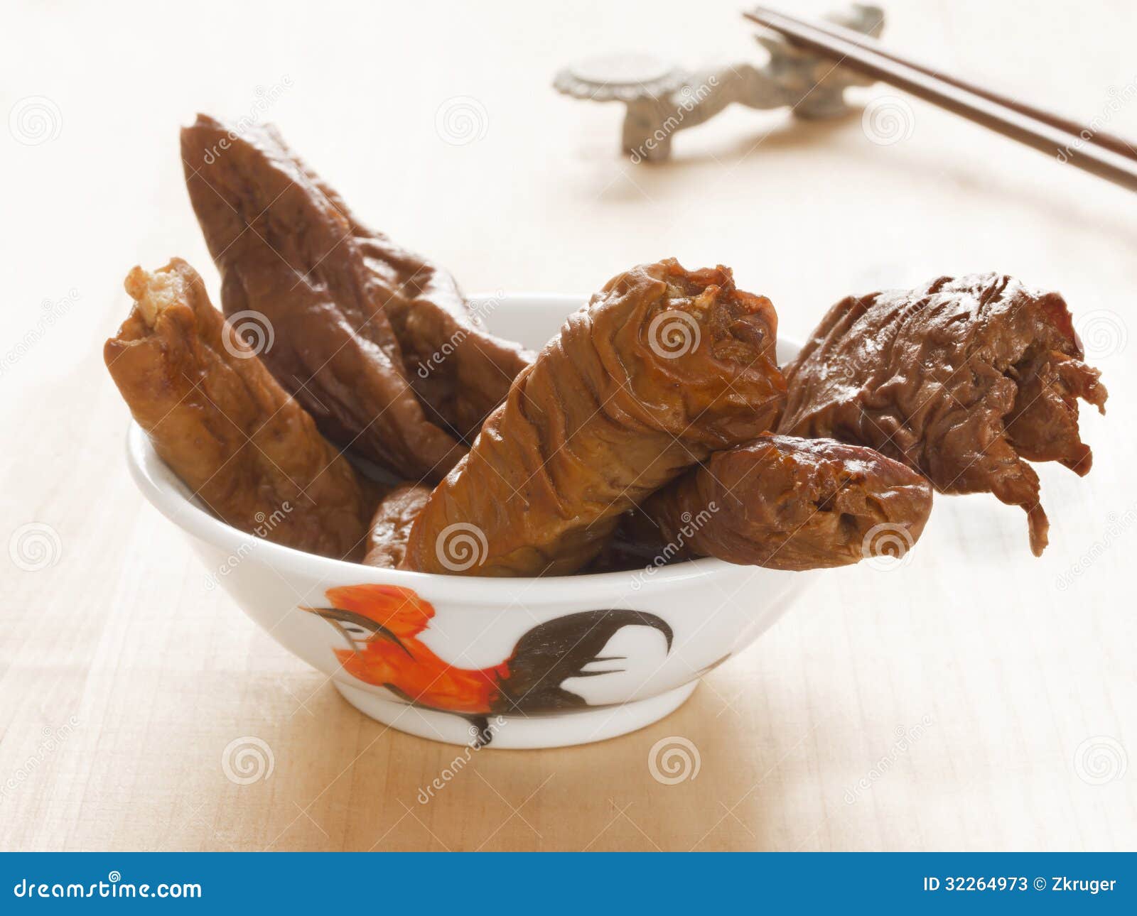 Braised pork intestines stock image. Image of asian, food 32264973