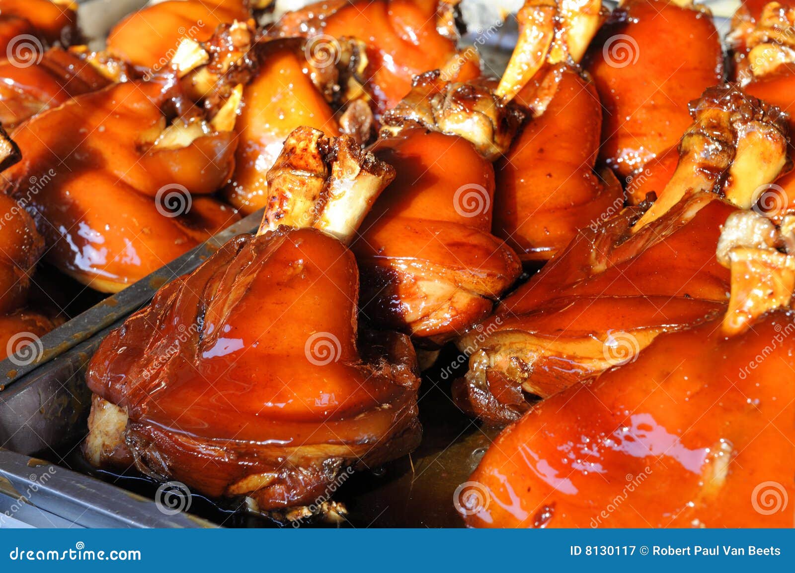 Braised pork knuckles. stock image. Image of dinner, restaurant 8130117