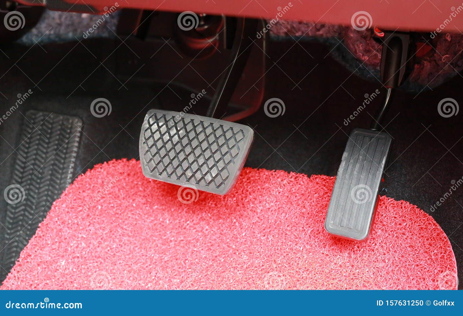 Brake and Accelerator Pedal of Automatic Transmission Car Stock Photo -  Image of safety, speed: 157631250