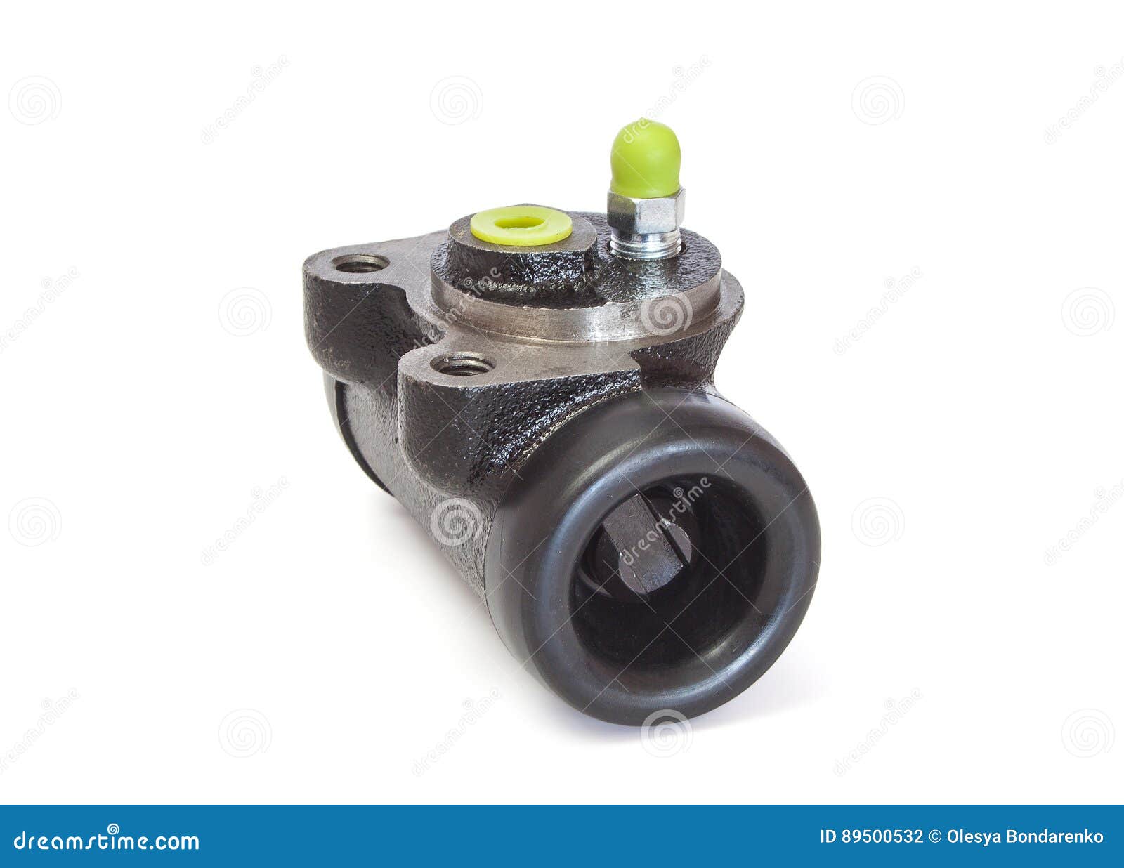 Brake cylinder. stock photo. Image of green, steel, metal 89500532