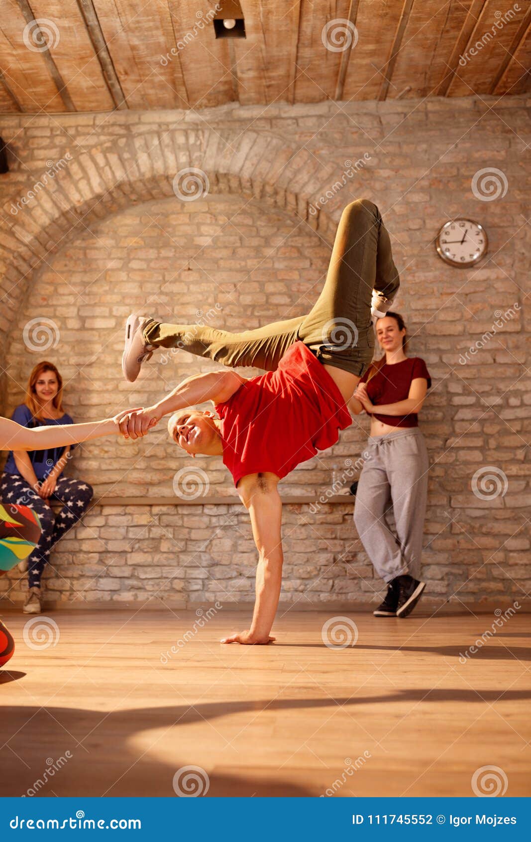 Brake Dancer Dancing in Studio Stock Photo Image of motion