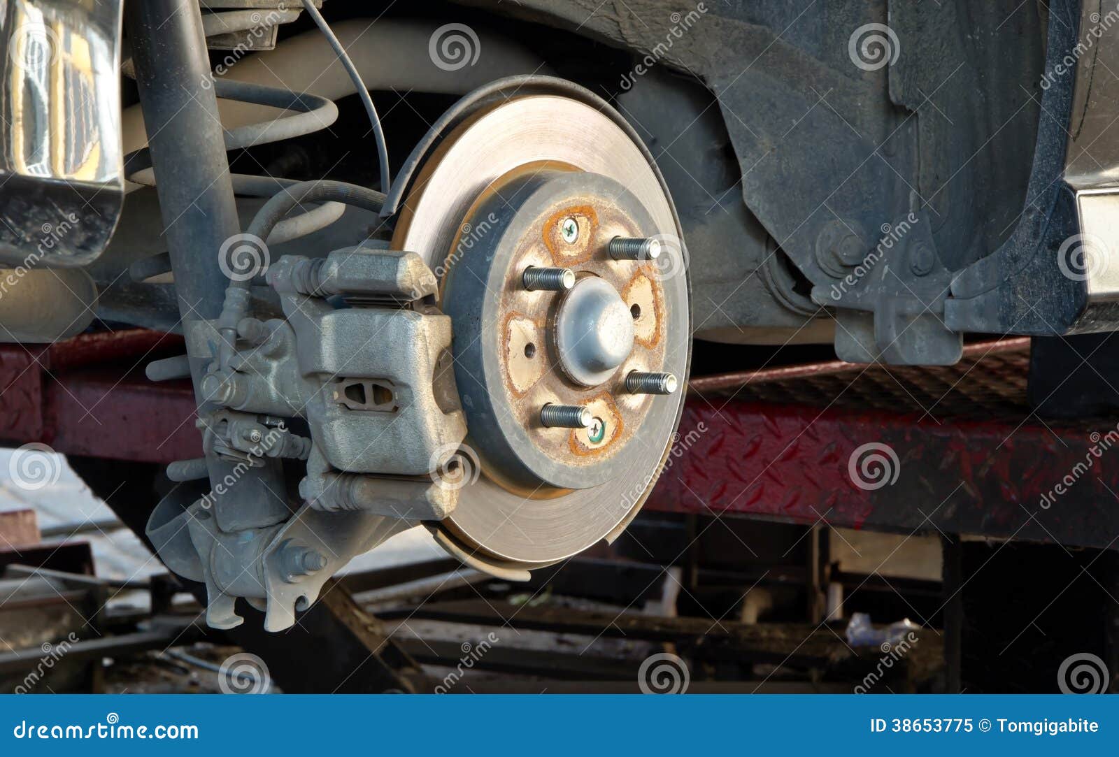 Brake Disk and the Wheel Assembly Stock Image Image of rotor, automotive 38653775