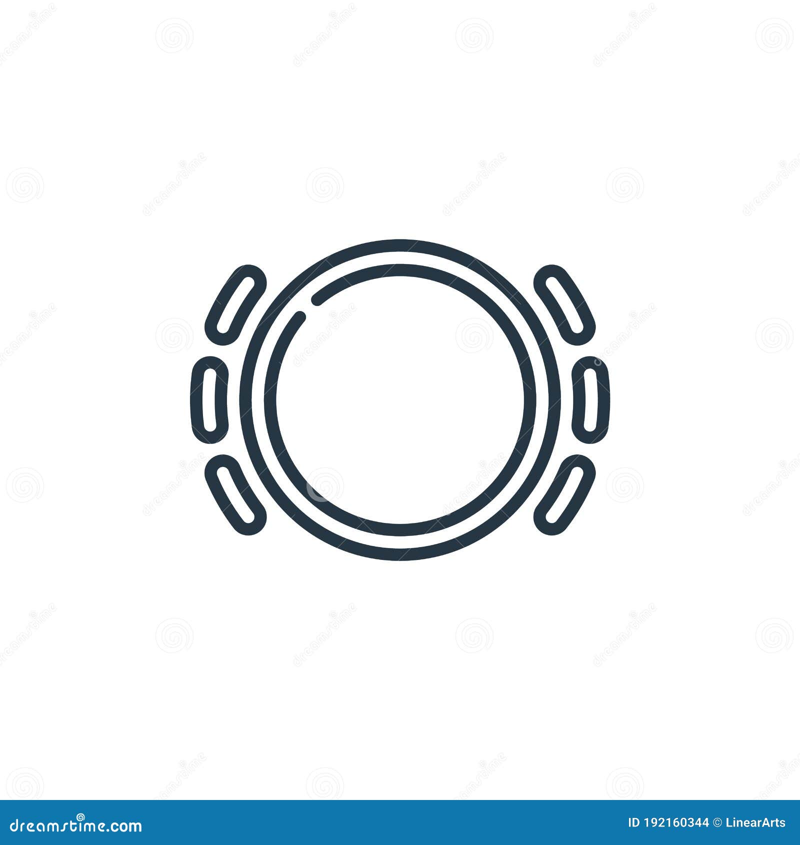 Brake Icon Vector from Car Engine Concept. Thin Line Illustration of Brake Editable Stroke Stock