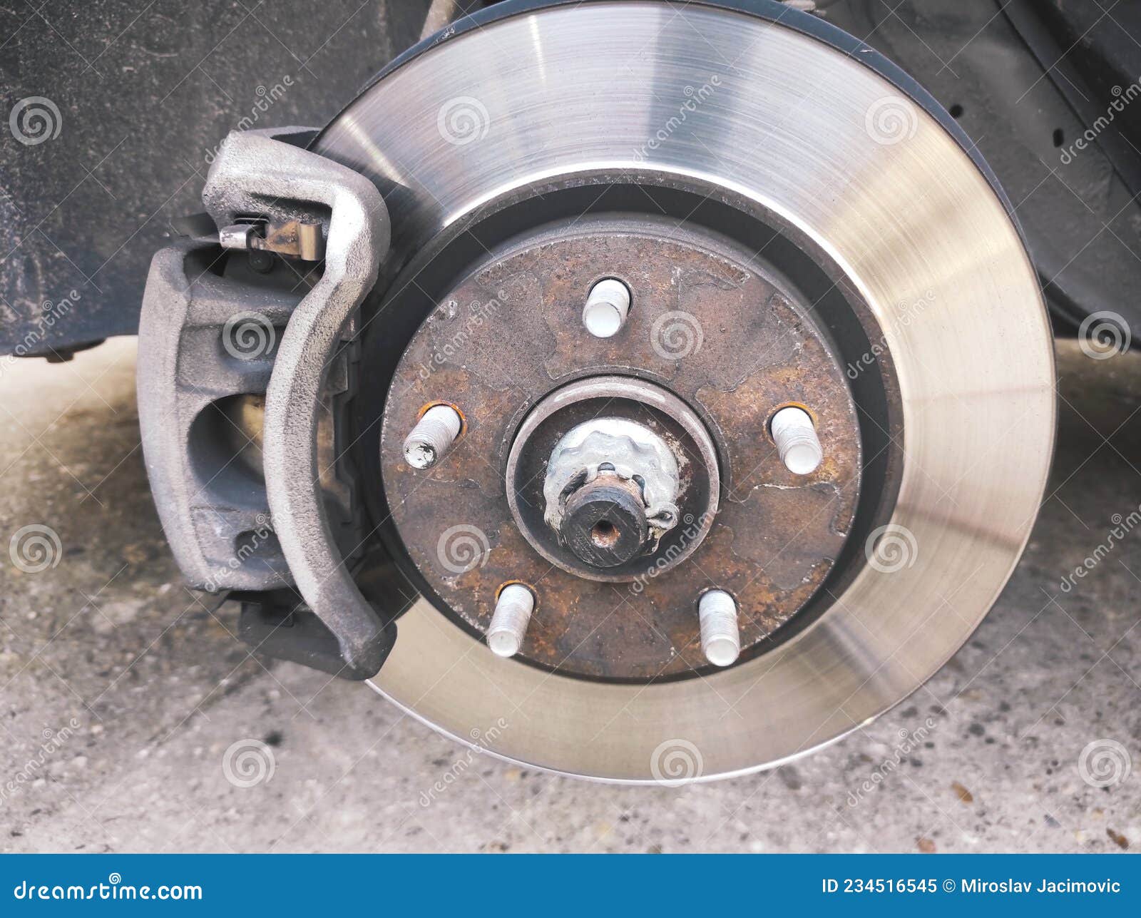 Brake system on car stock image. Image of brake, service 234516545