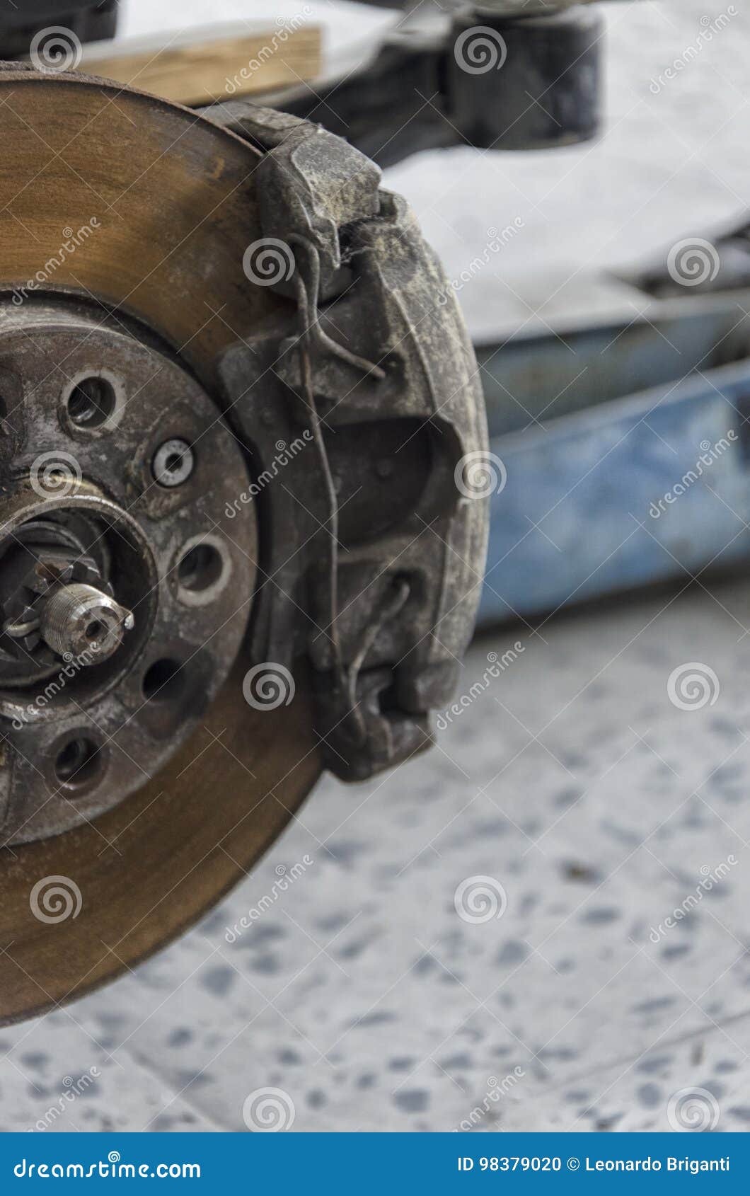 The Brakes Calipers of a Car Stock Photo Image of tool, disks 98379020