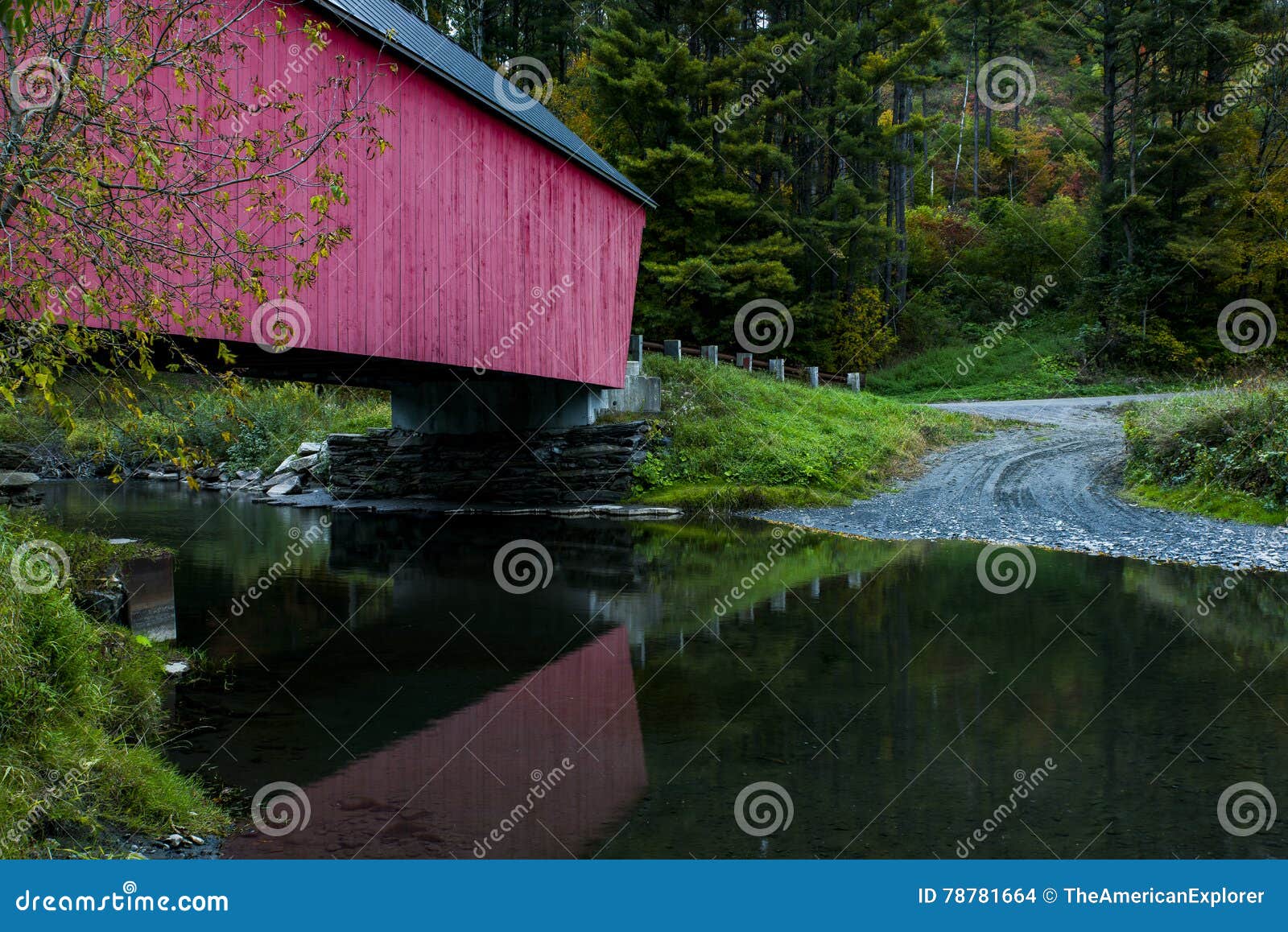 Braley Covered Bridge Randolph, Vermont Stock Photo Image of