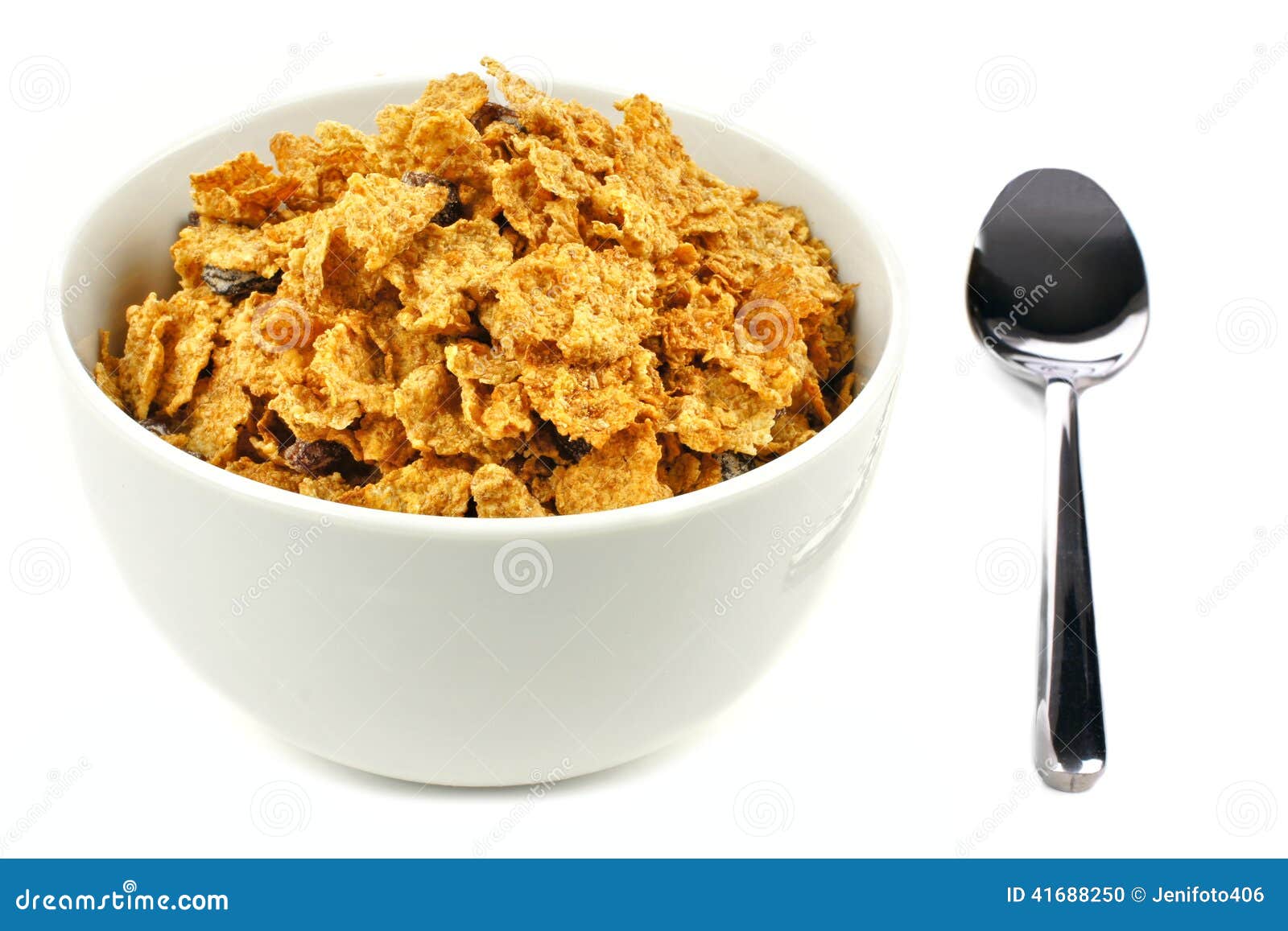 Bran flakes cereal stock photo. Image of cereal, single 41688250
