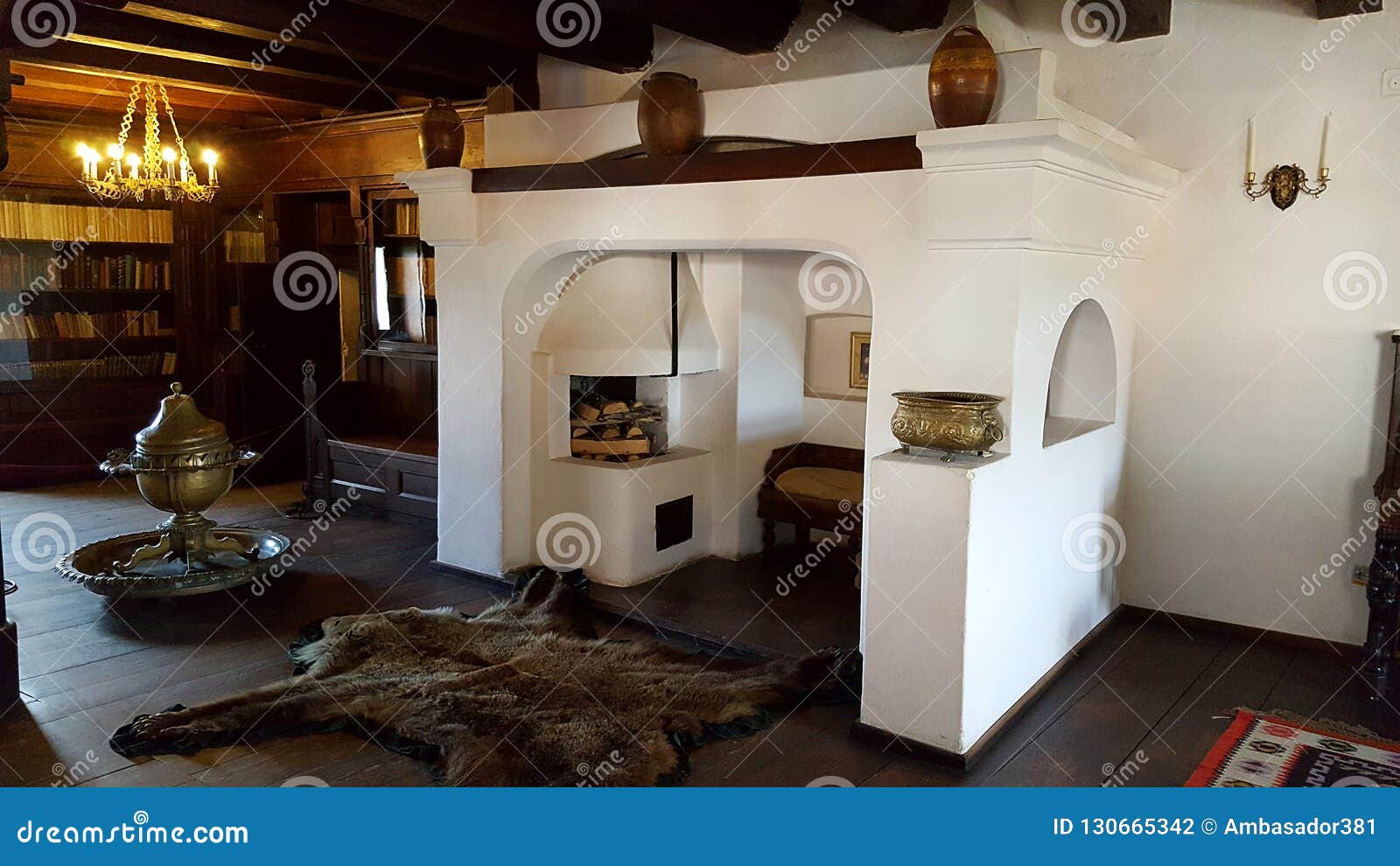 The Interior Of The Medieval Bran Castle In Brasov Romania