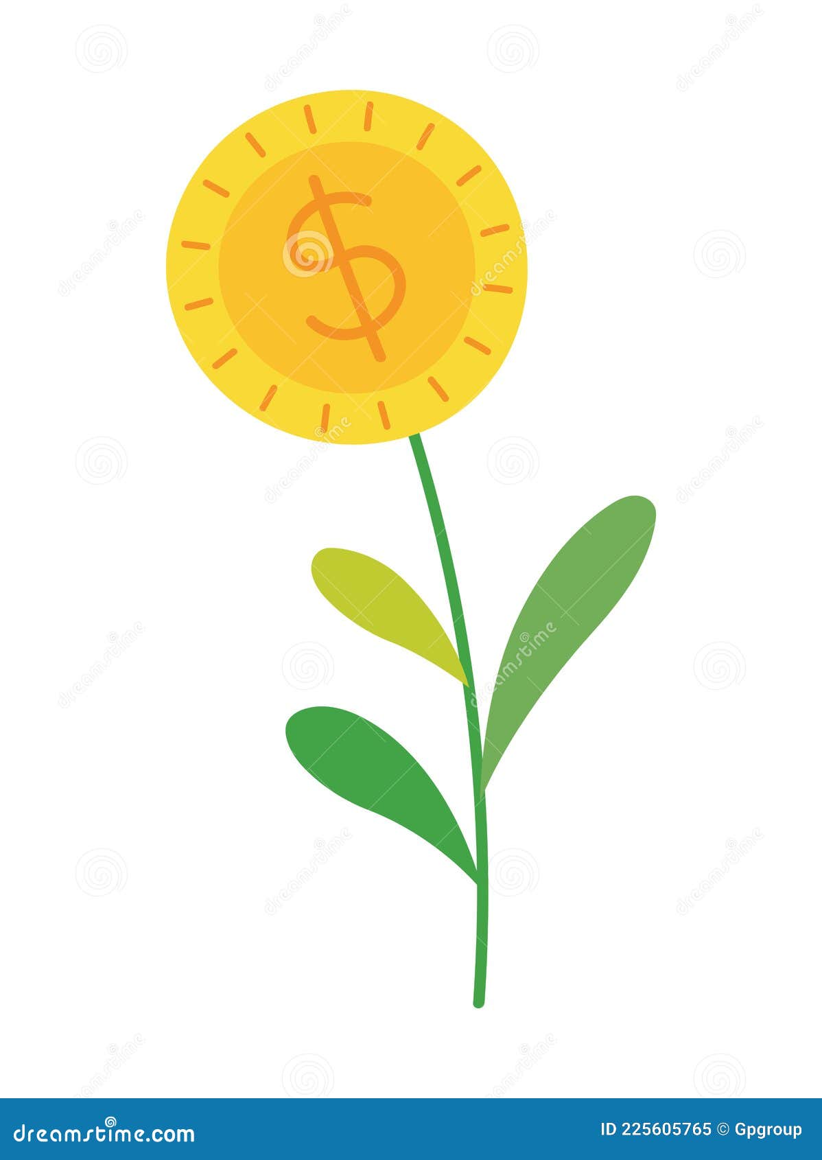Branch of money stock vector. Illustration of fresh 225605765