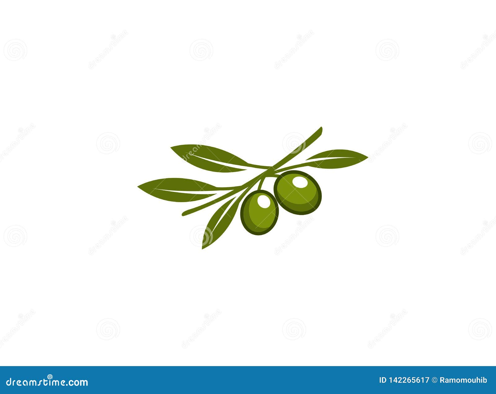 Branch of Olive with Olive and Green Leaves for Logo Stock Illustration Illustration of gesund