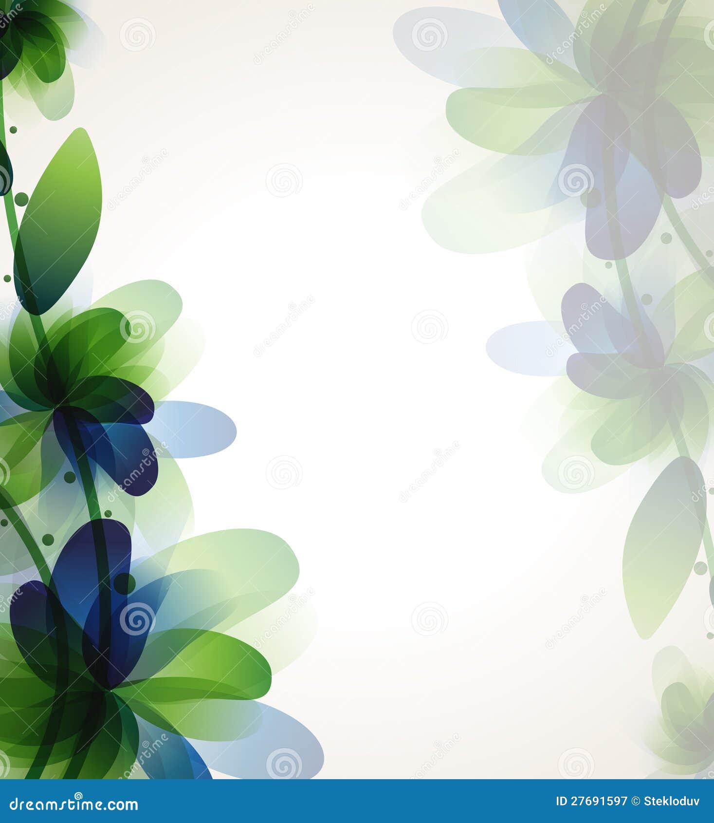 Branch With Transparent Flower Stock Vector - Illustration of