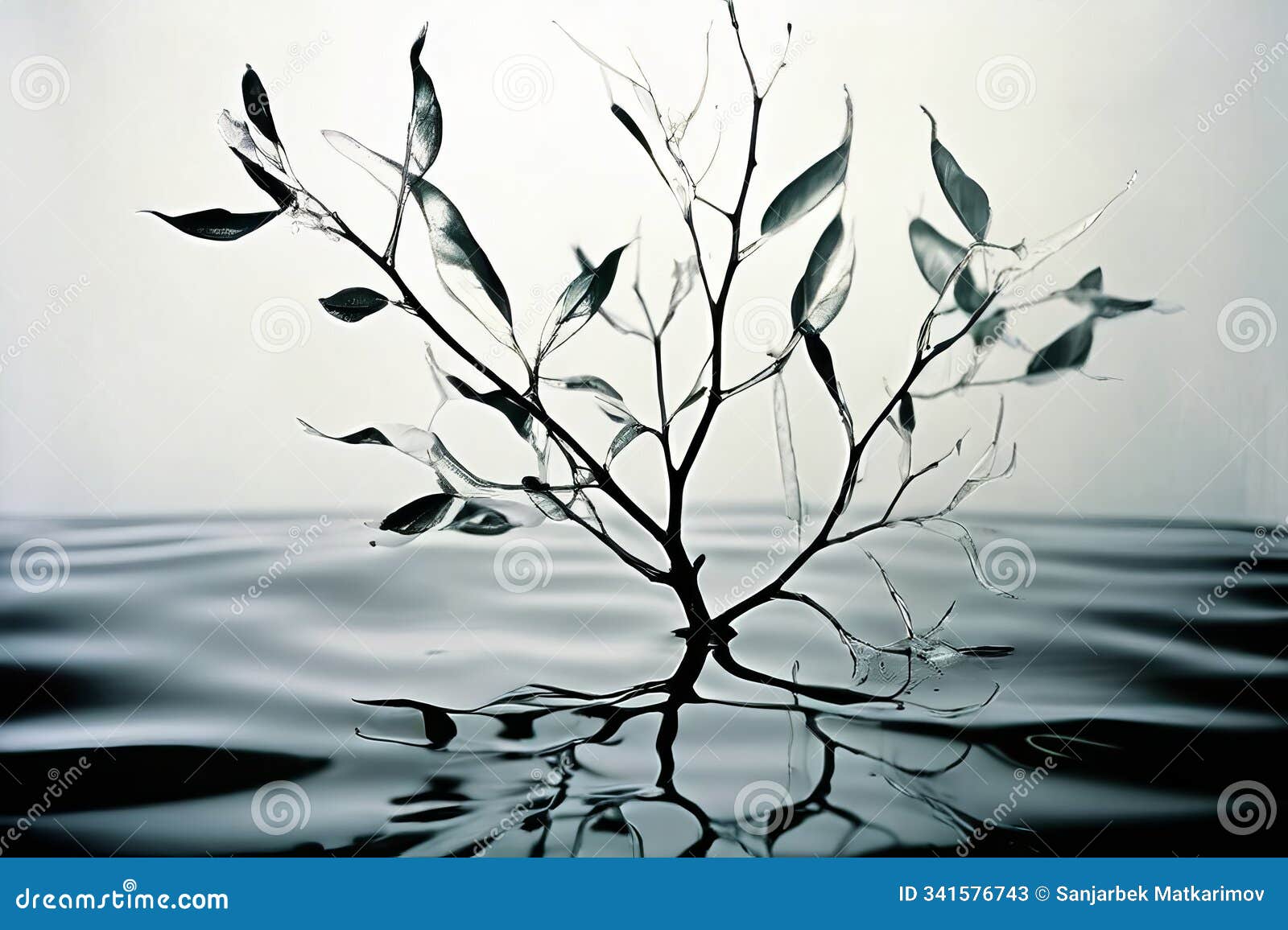 branches in water branches are captured in water using a photogr