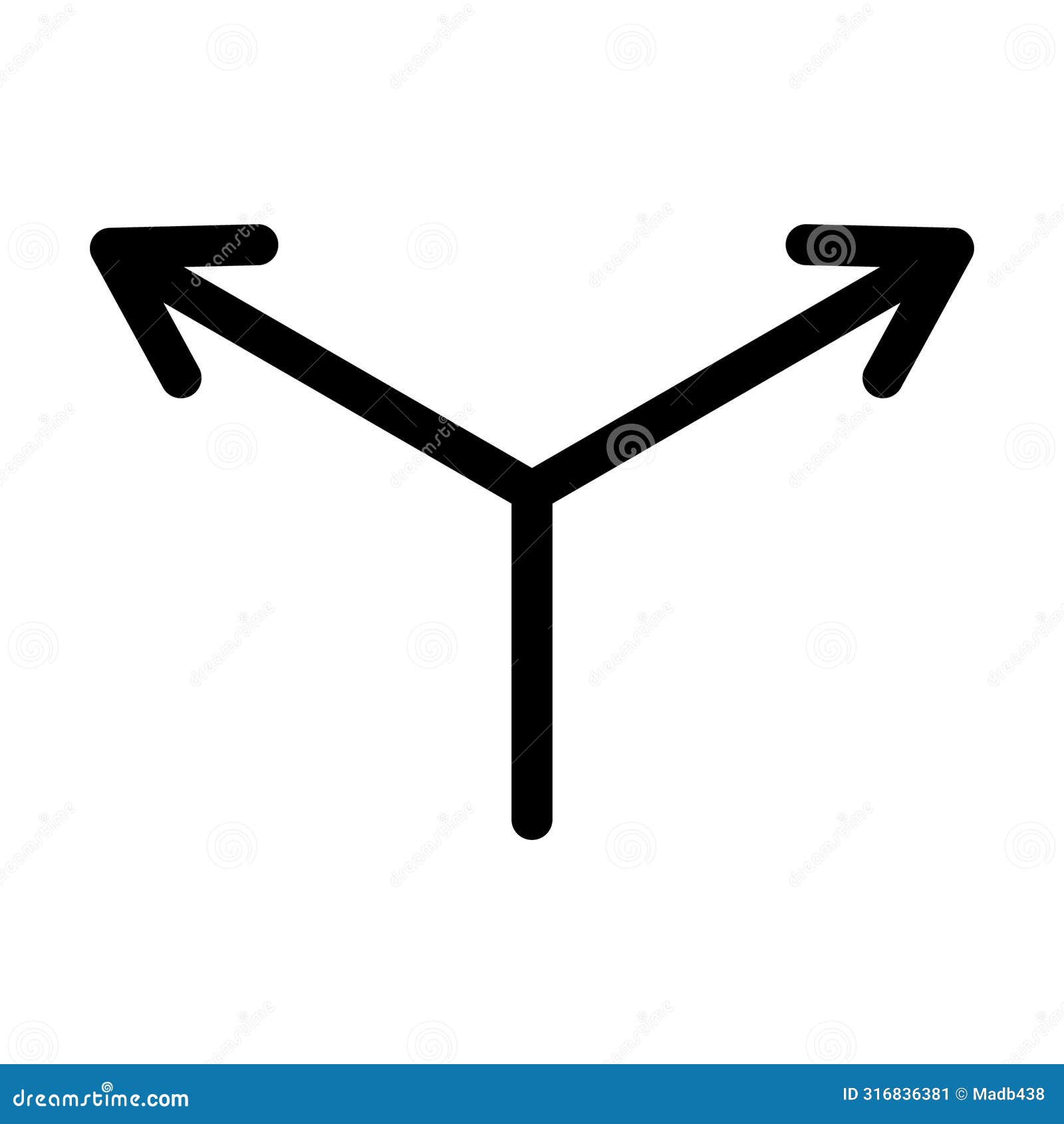 branching arrows icon  in line style.