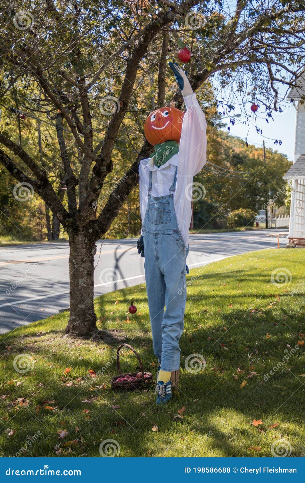 Scarecrows are Decorated Around the Neighborhood for Fun Socially