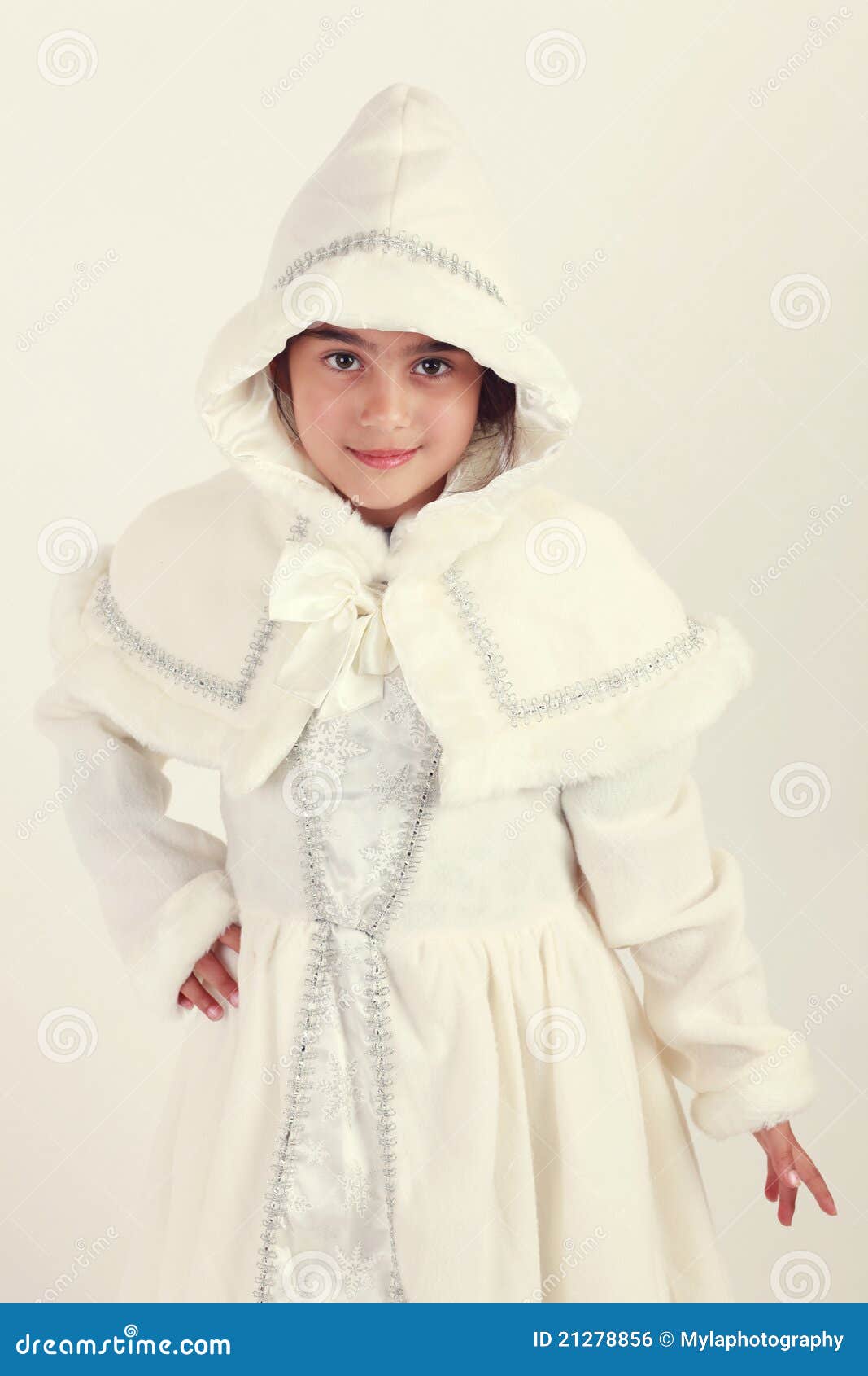 Branco da neve. Traje branco do anjo da neve do Natal