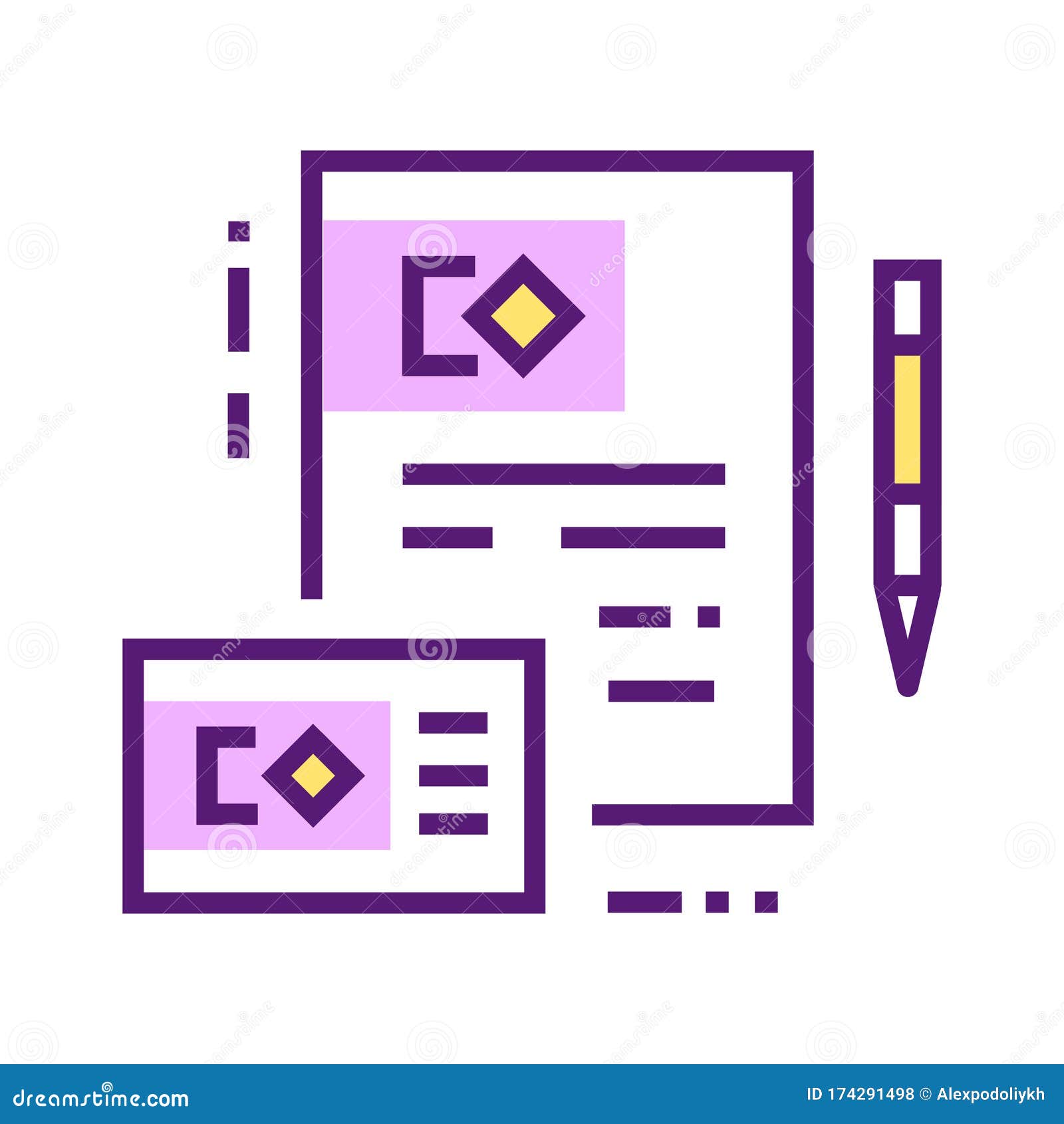 Brand identity color line icon. Corporate identity. Visible elements brand.  Pictogram for web page, mobile app, promo. UI UX GUI design element Stock  Vector Image & Art - Alamy