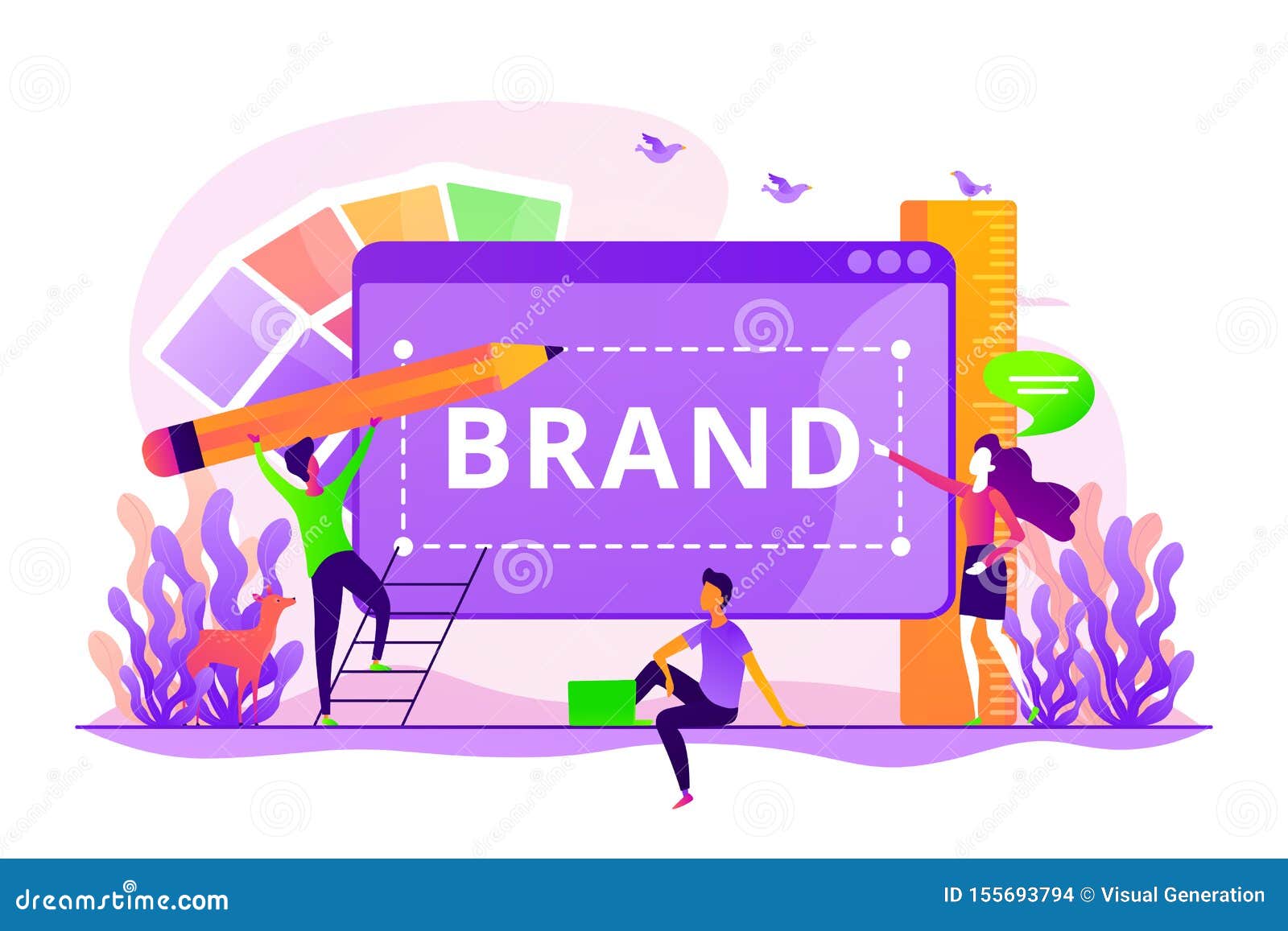 Brand Identity Concept Vector Illustration Stock Vector Illustration