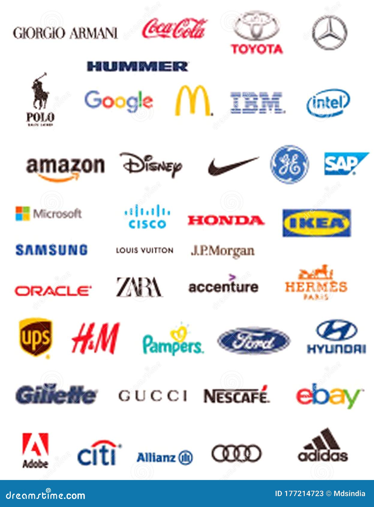 Brand Names and Business Icons Collection Editorial Stock Photo ...