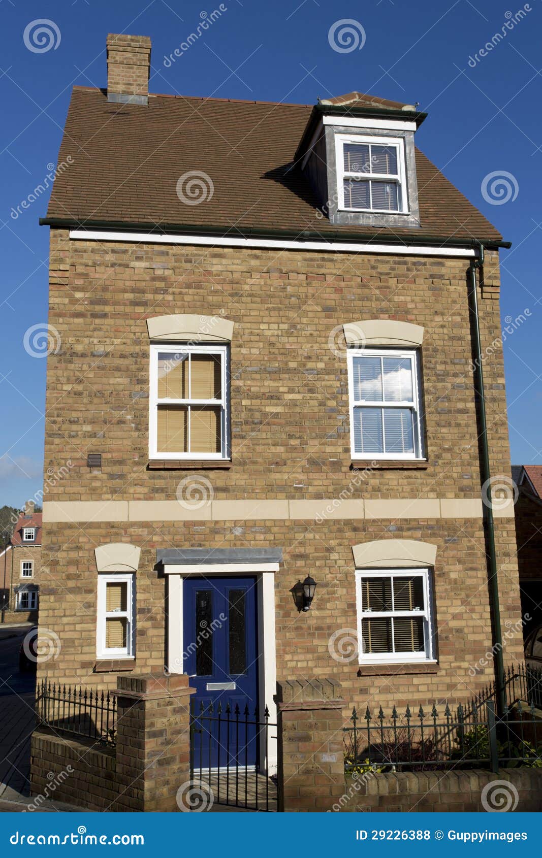 Brand New Detached Townhouse Stock Photo Image of facade, residence