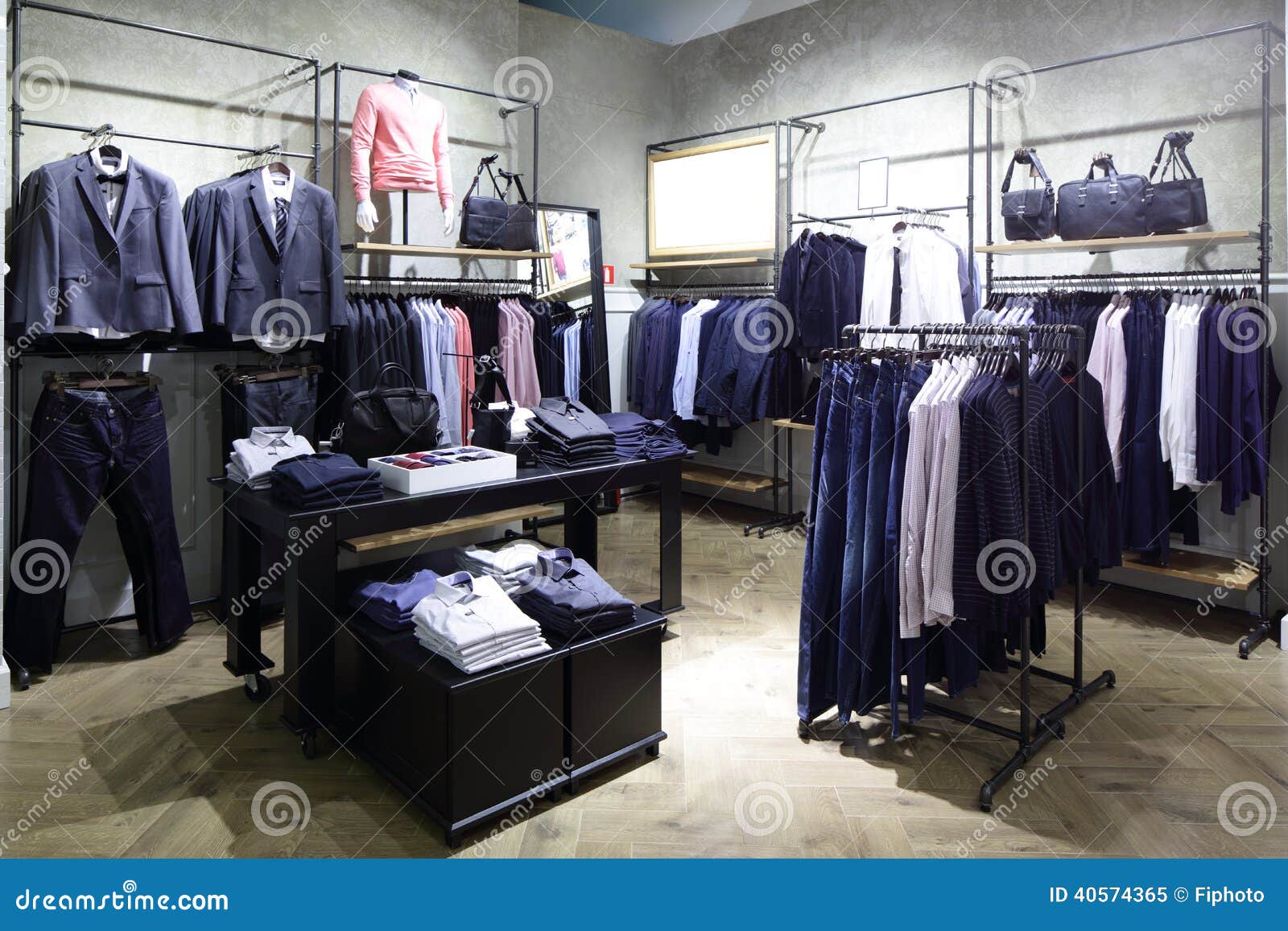 Brand New Interior of Cloth Store Stock Image - Image of fashion ...