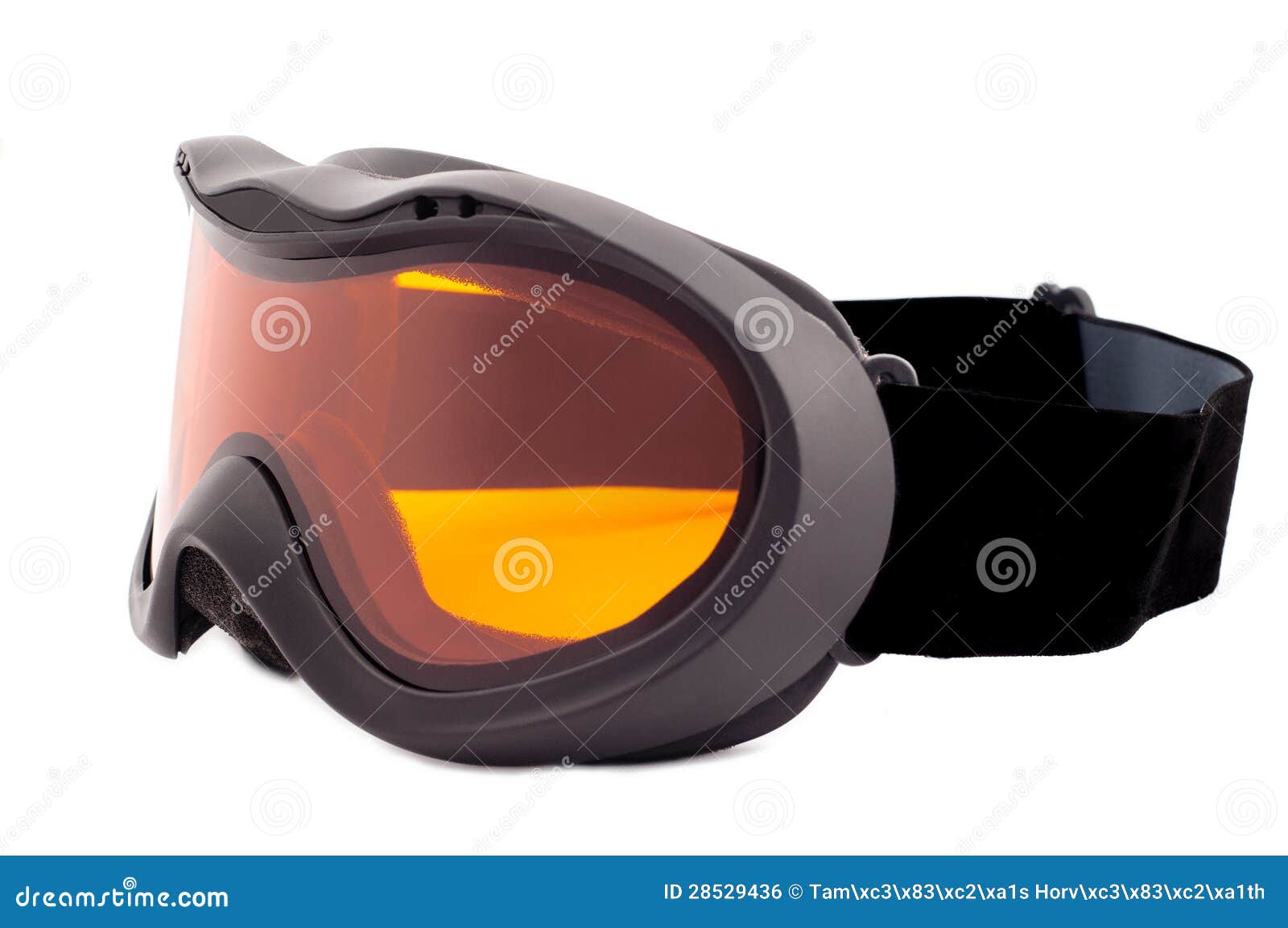 Brand New Ski Goggles Isolated on White Background Stock Photo Image